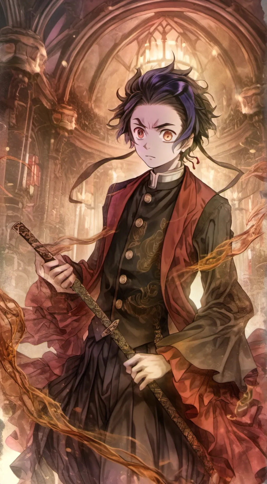 ai character: tanjiro y/n background