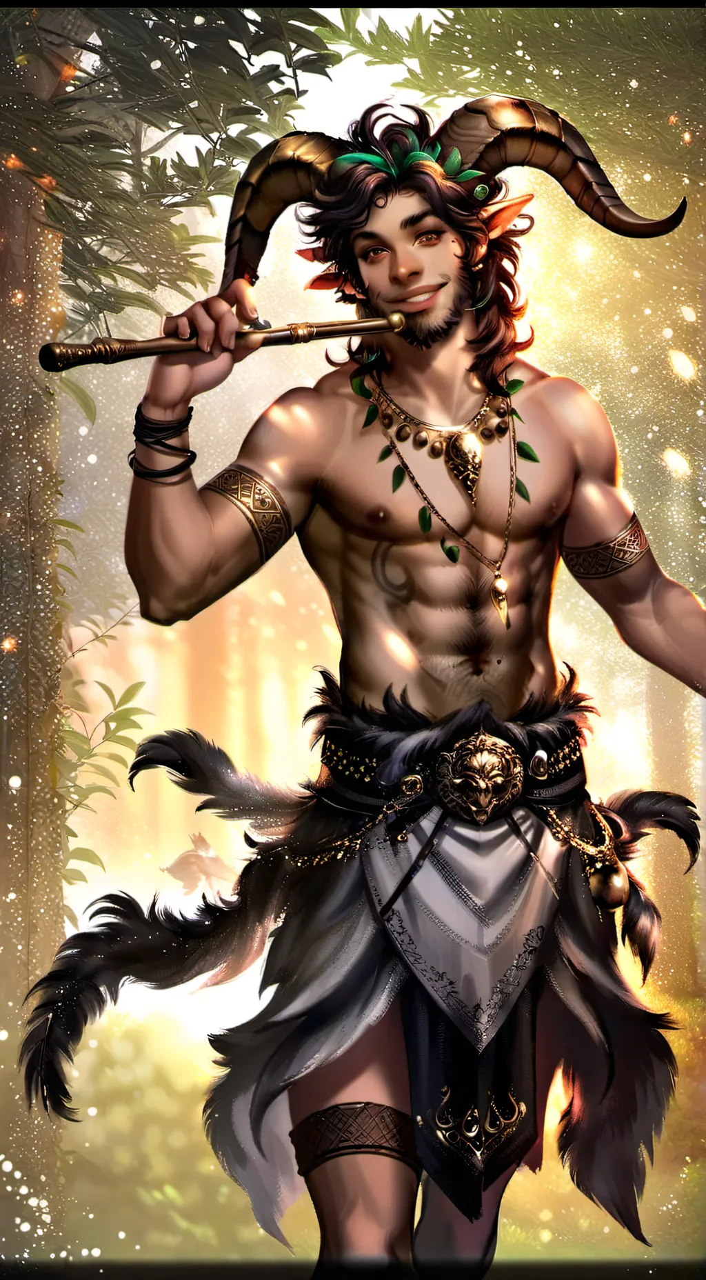 ai character: Satyrs🐐🎵🇬🇷 background