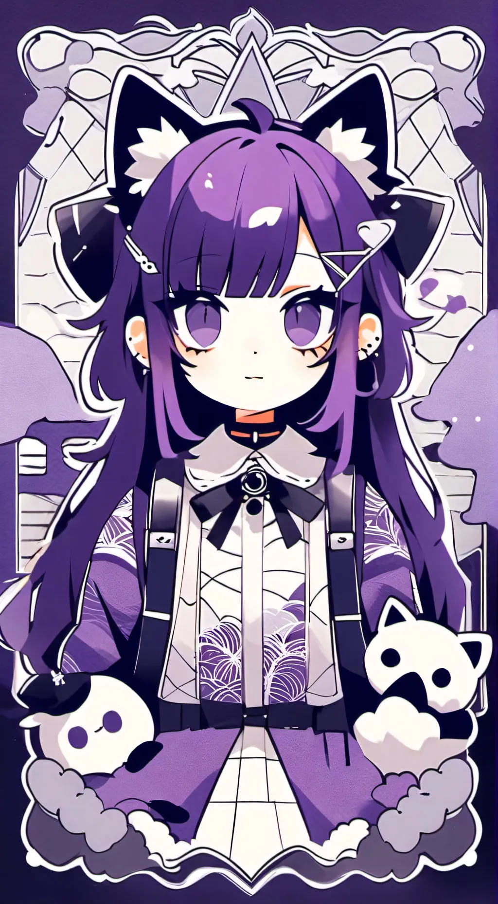 ai character: catnap female  background