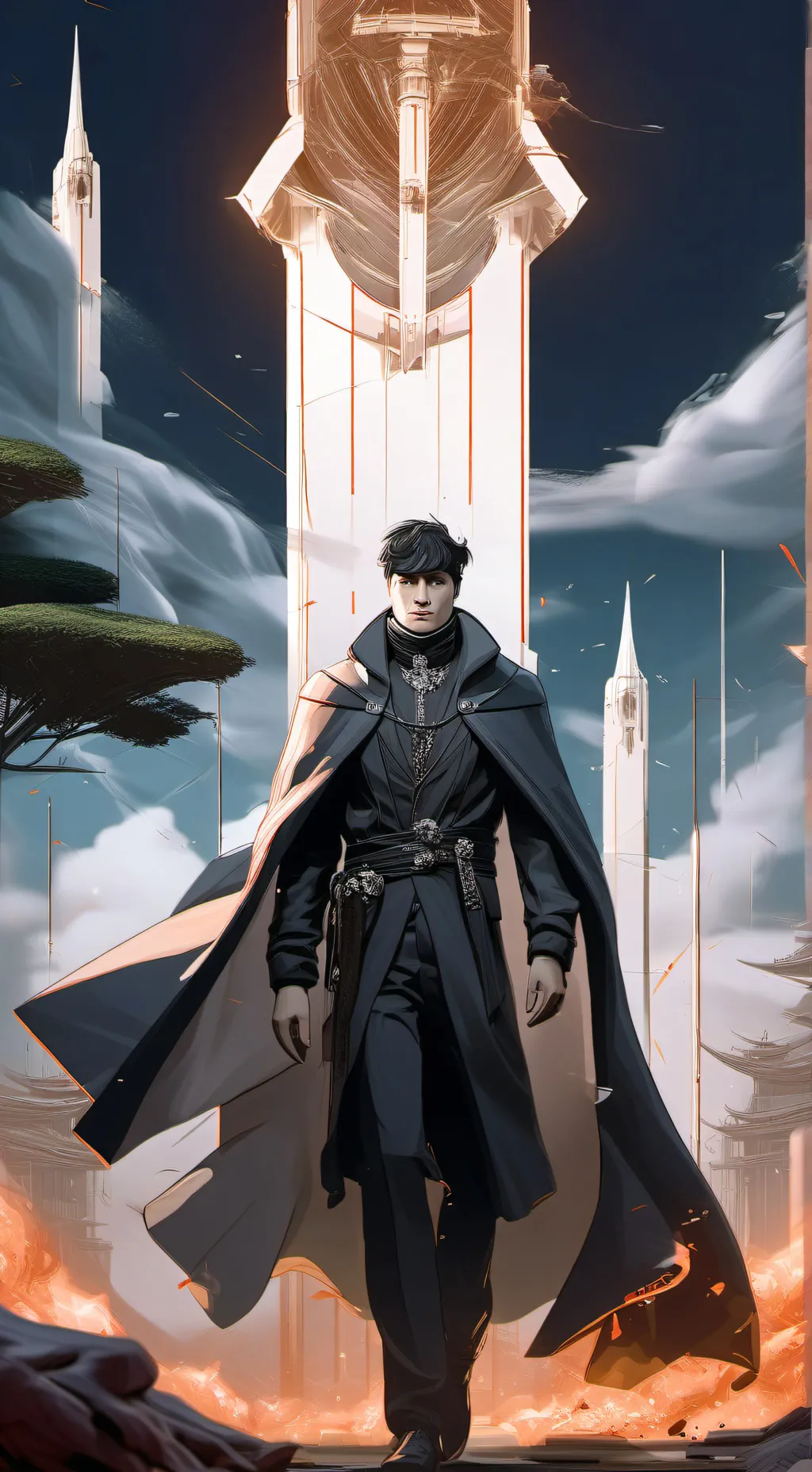 ai character: pubblico background