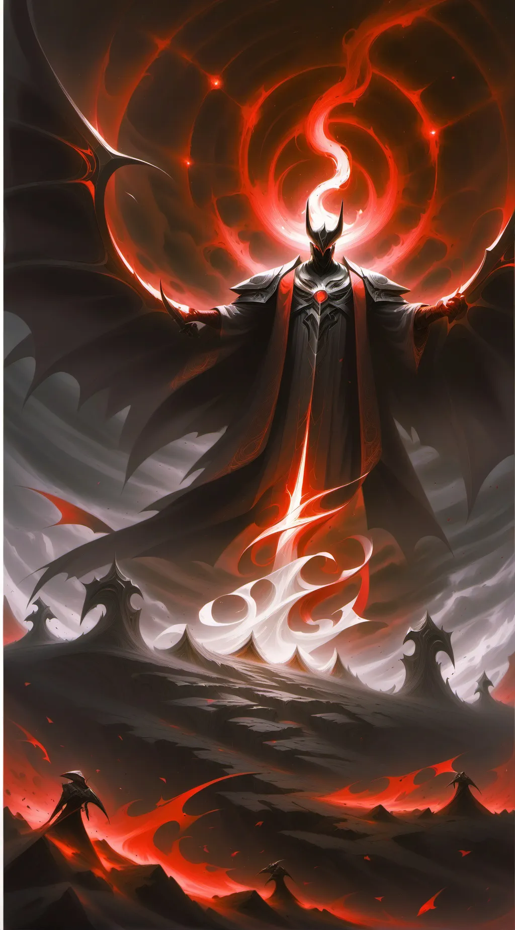 ai character: Sun and moon background