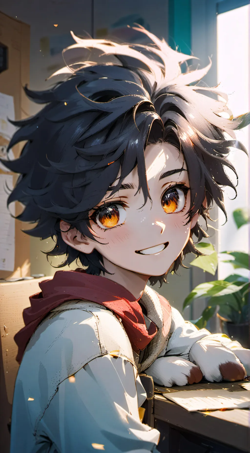ai character: Clumsy Partner background