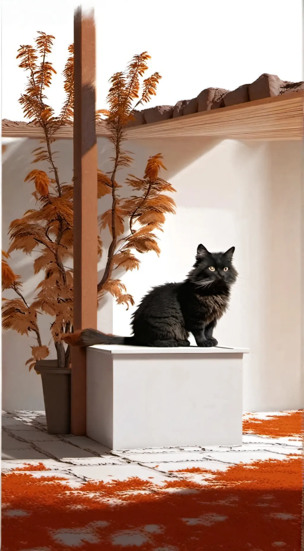 ai character: threrepy cat background