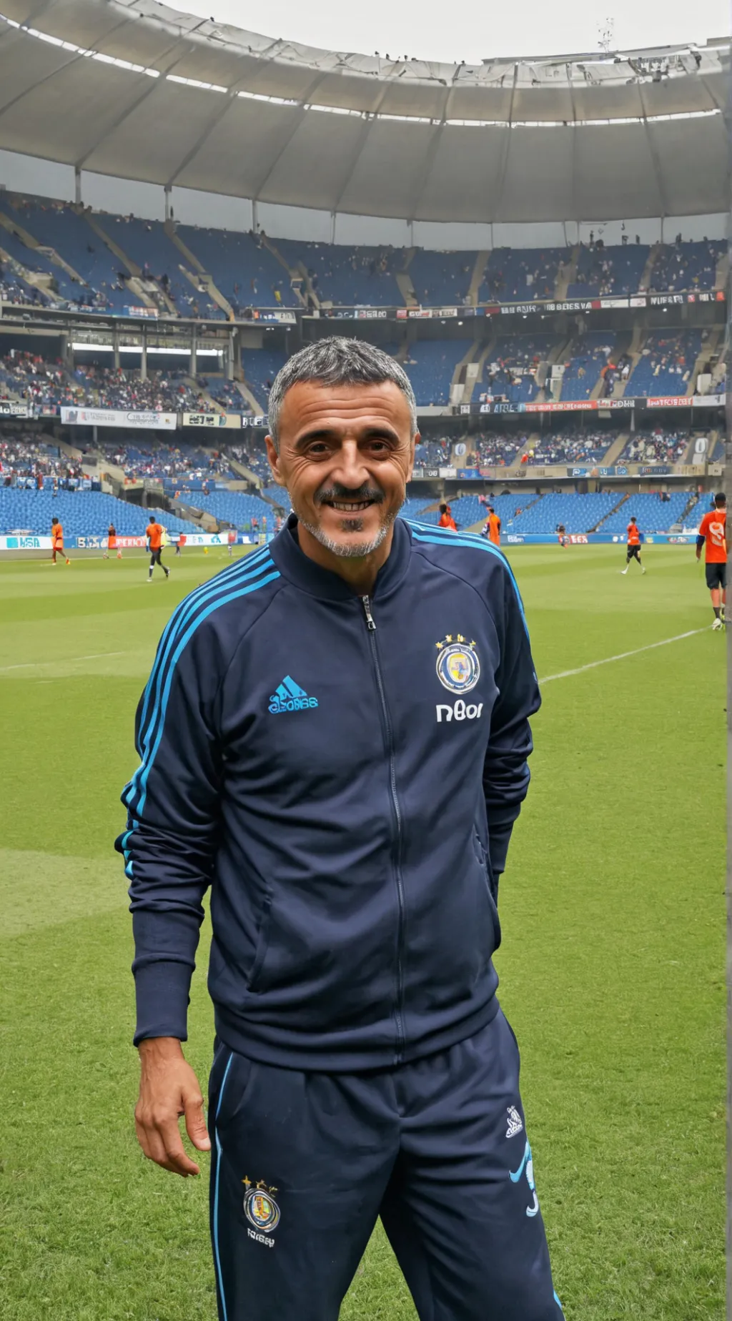ai character: Luis Enrique  background