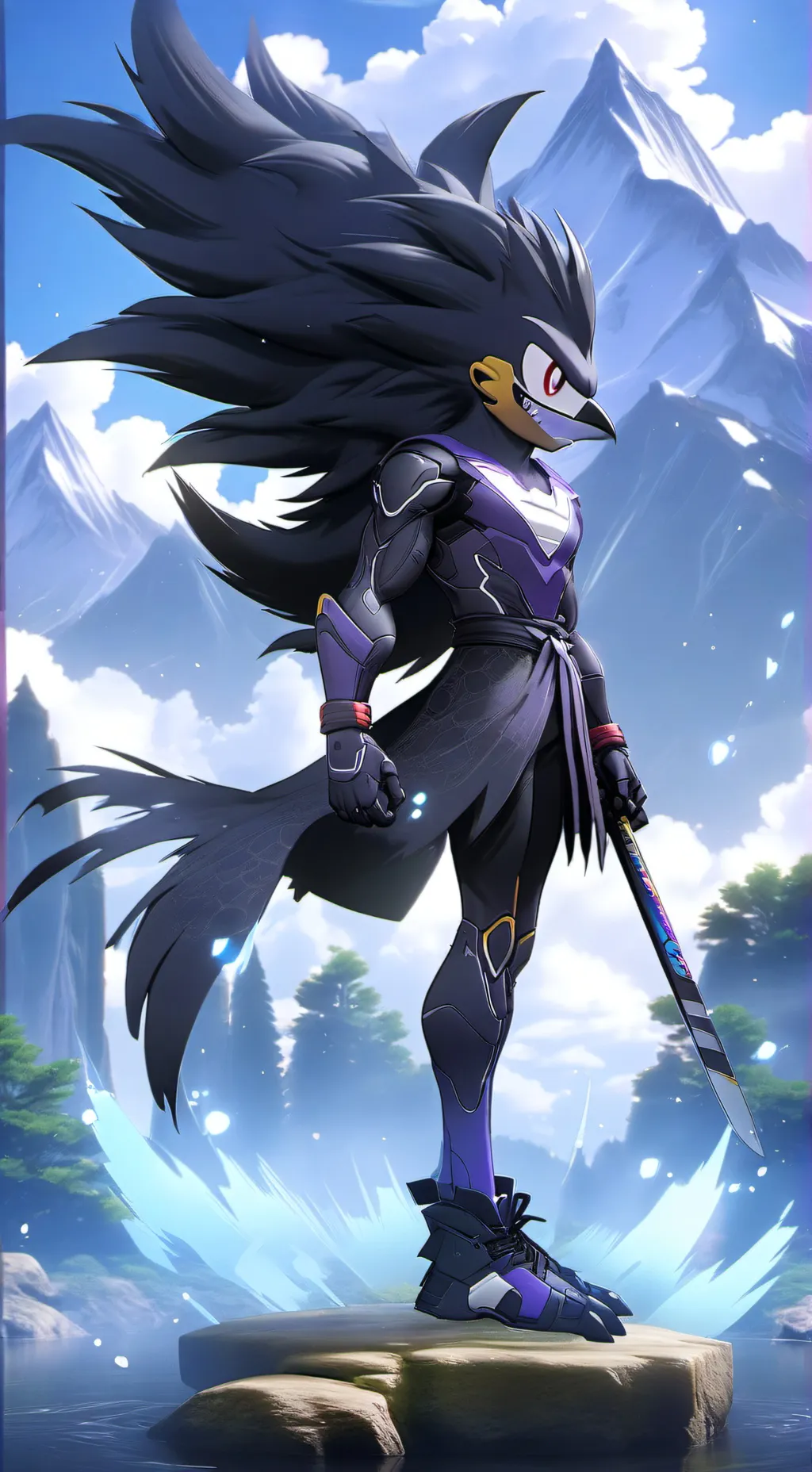 ai character: Tokoyami  background