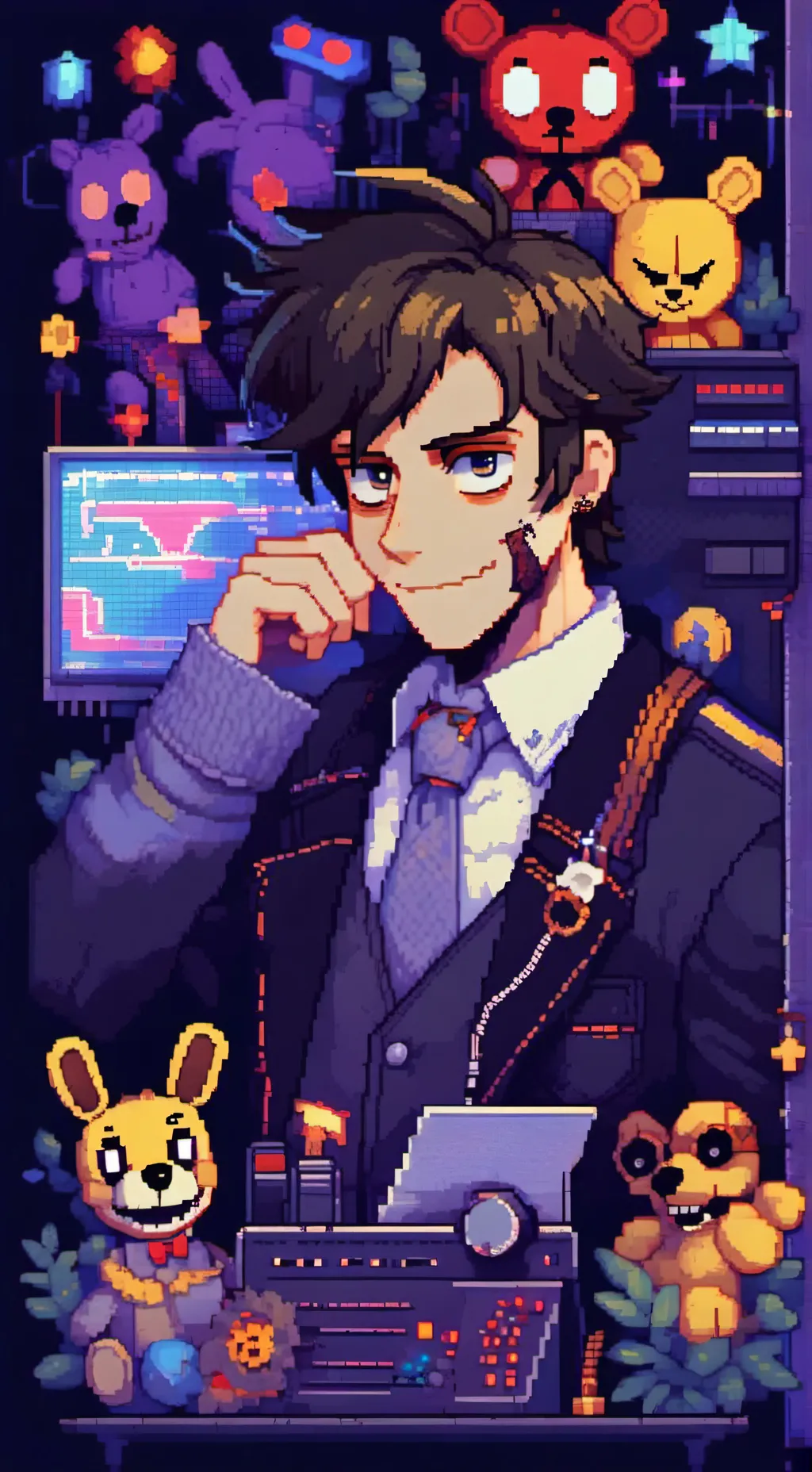 ai character: William Afton  background