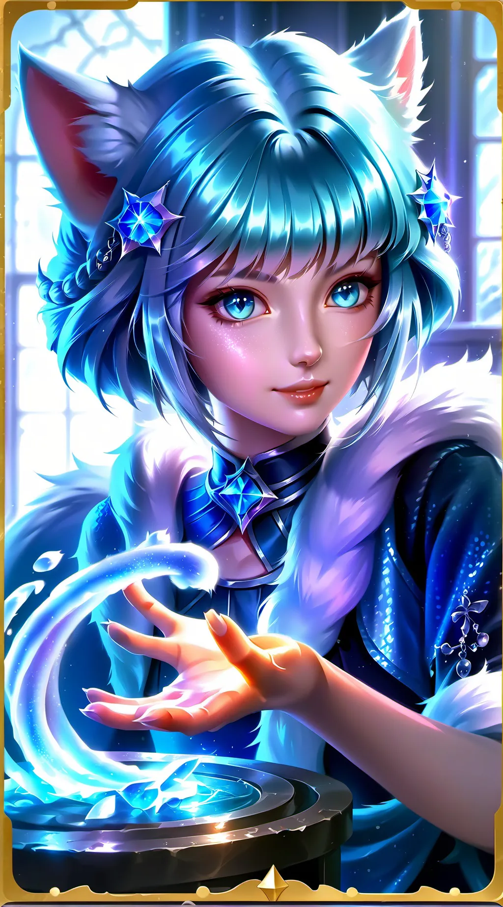 ai character: Snowmelt Spirit background