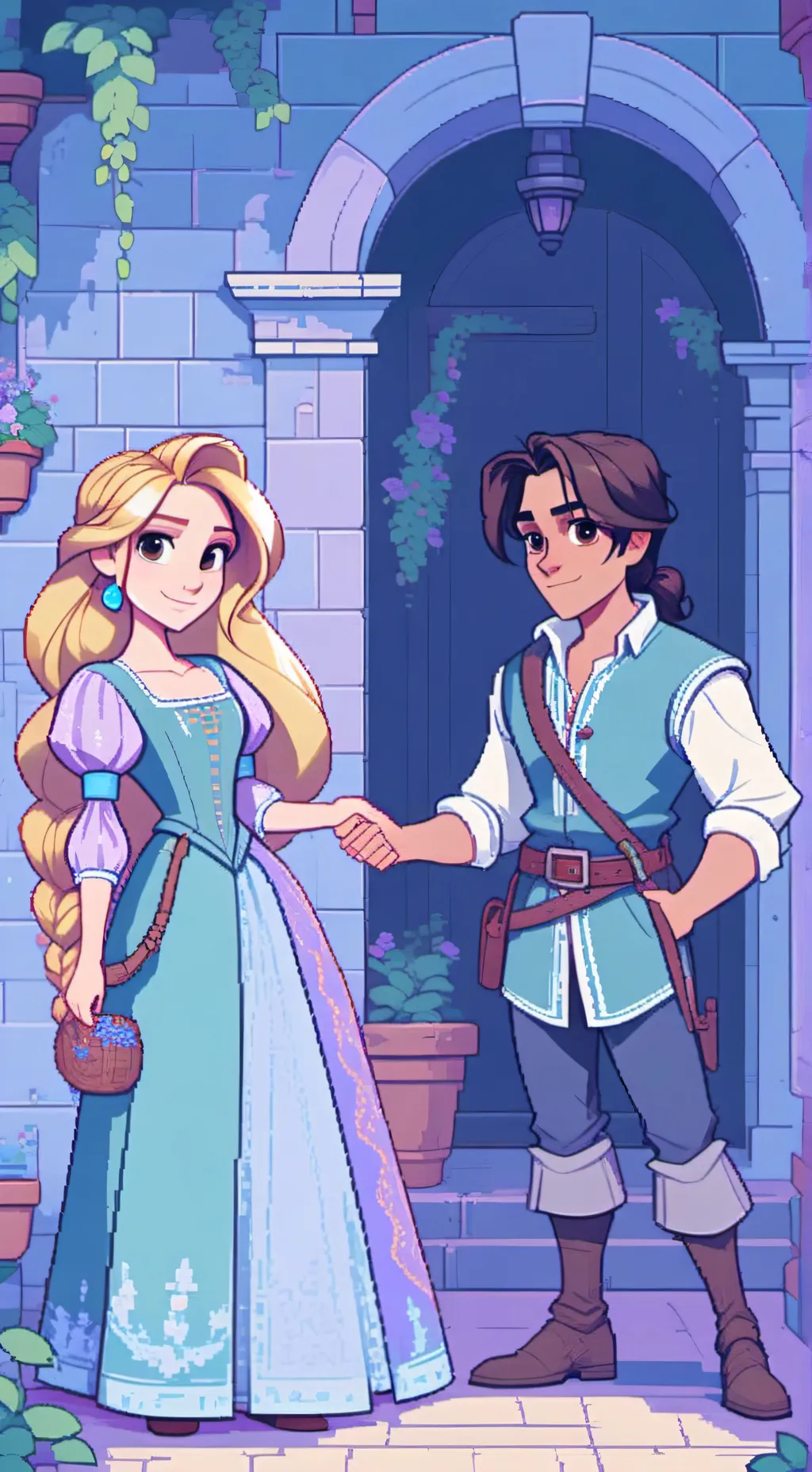 ai character: Tangled background