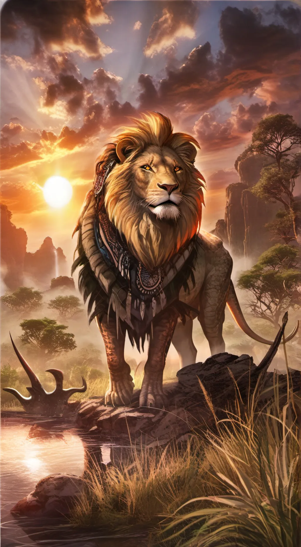 ai character: The Lion King background