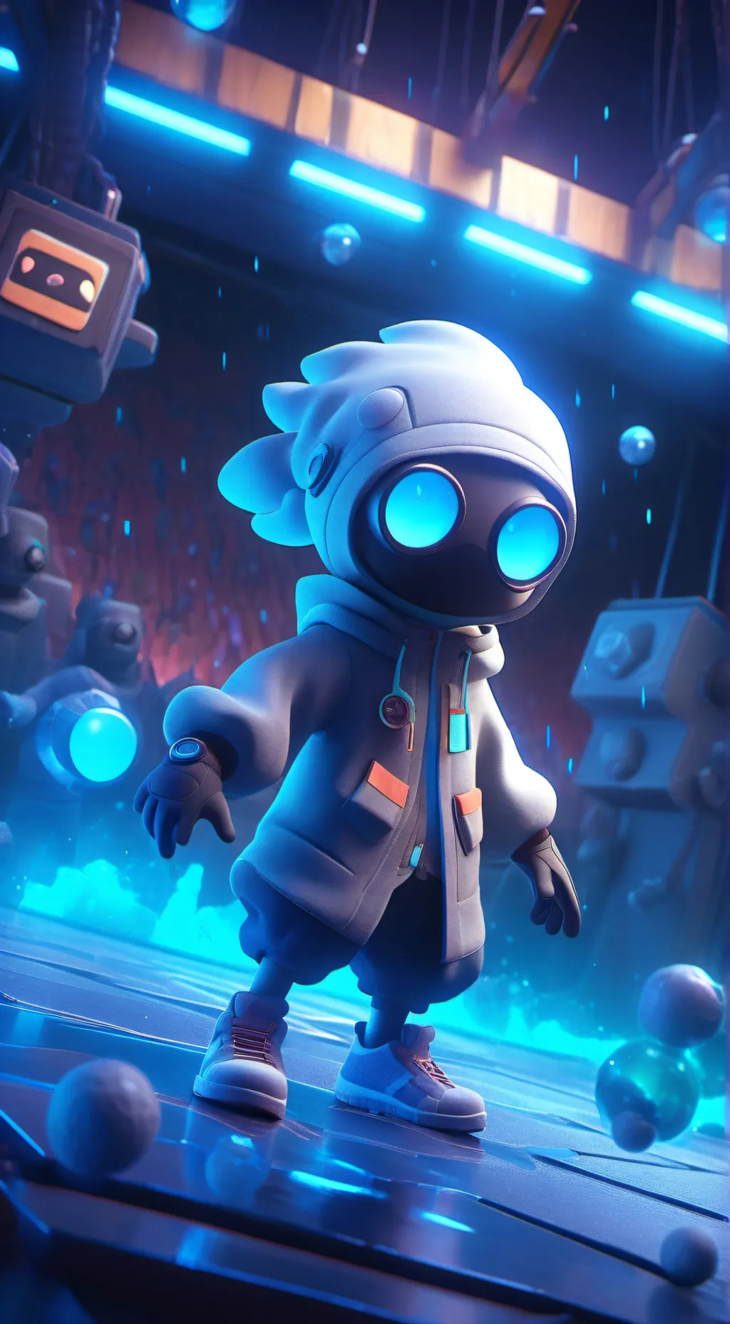 ai character: Sprunki SCP background
