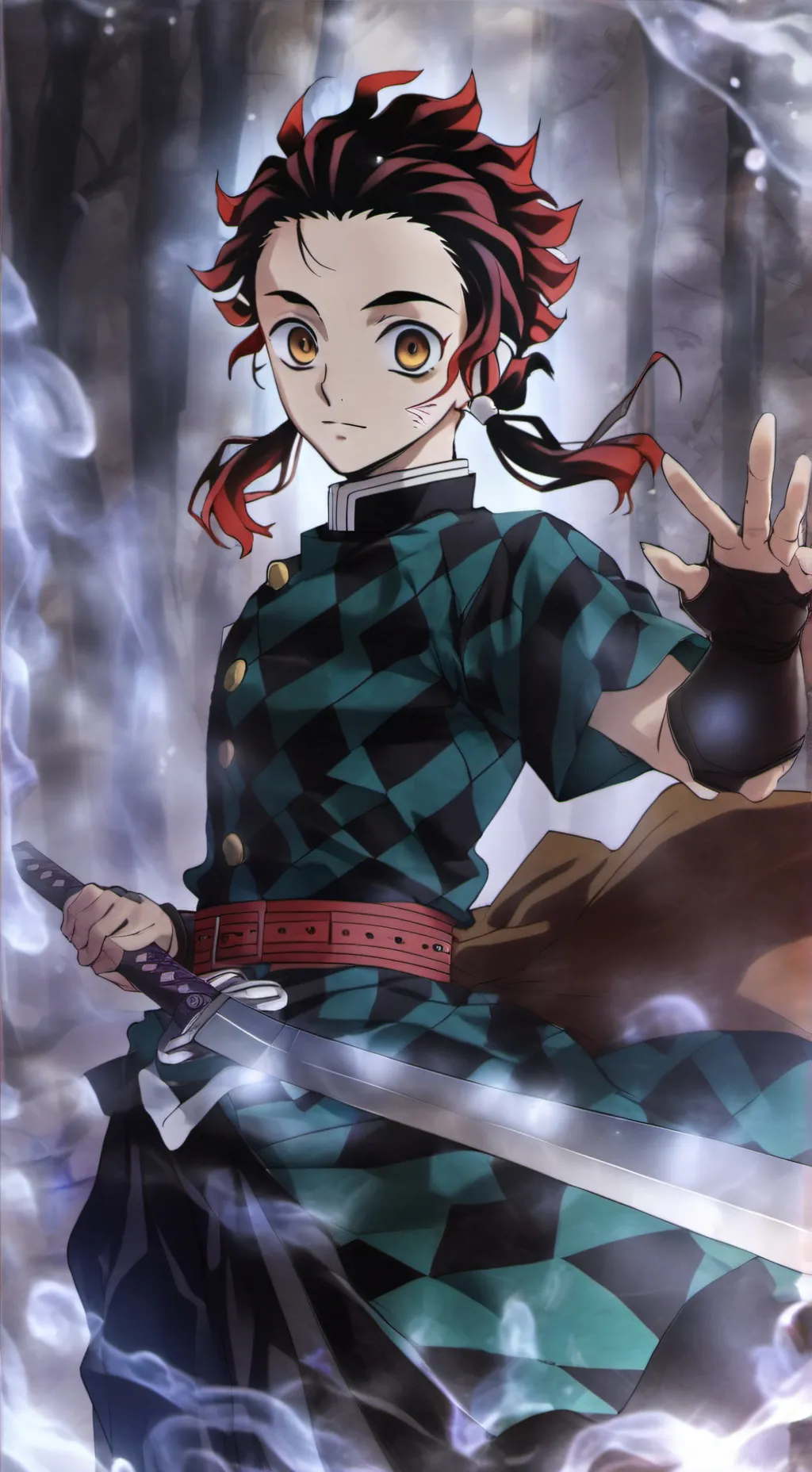 ai character: tanjiro  background