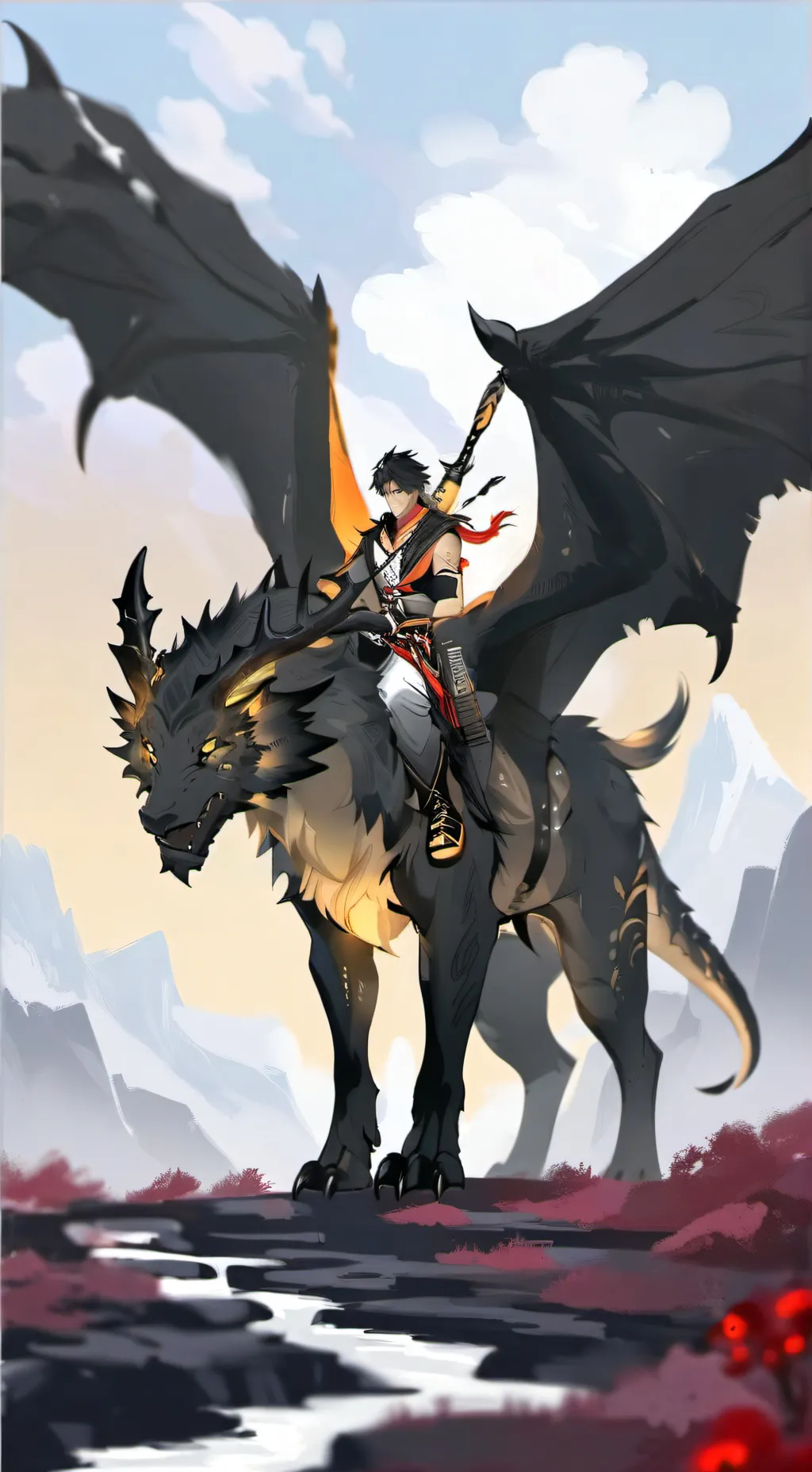 ai character: molten. background