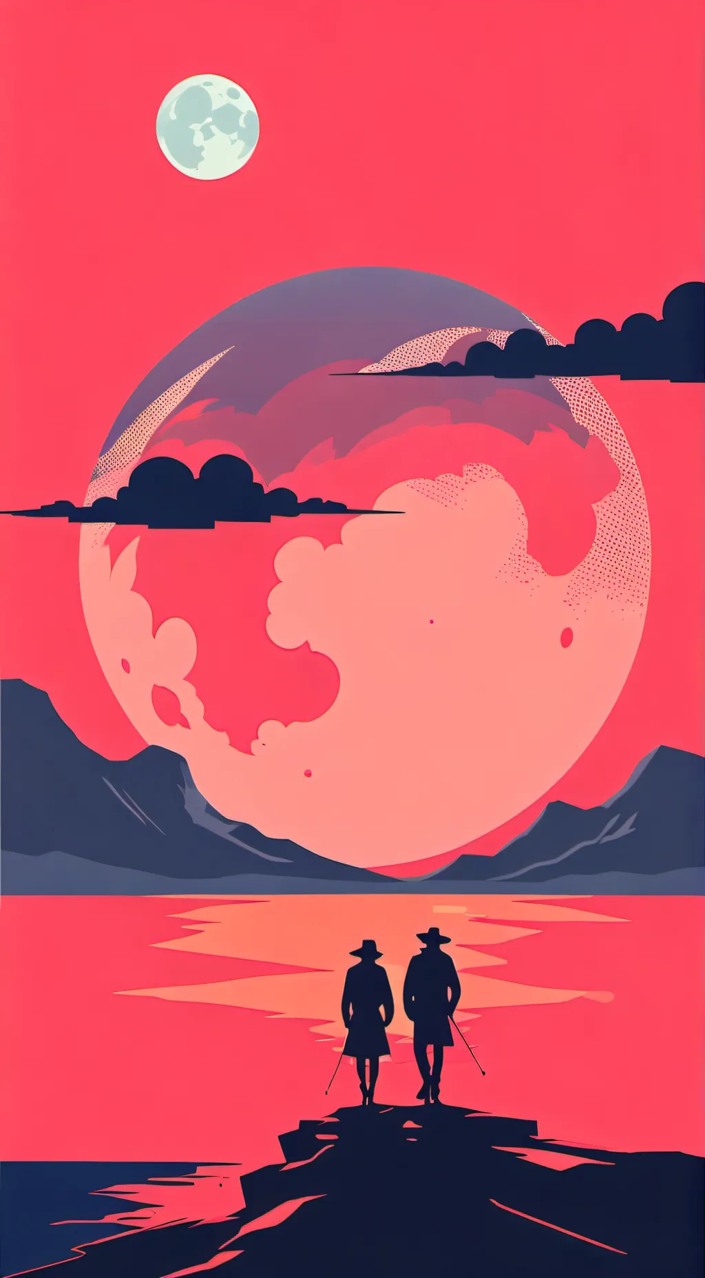 ai character: blood moon background