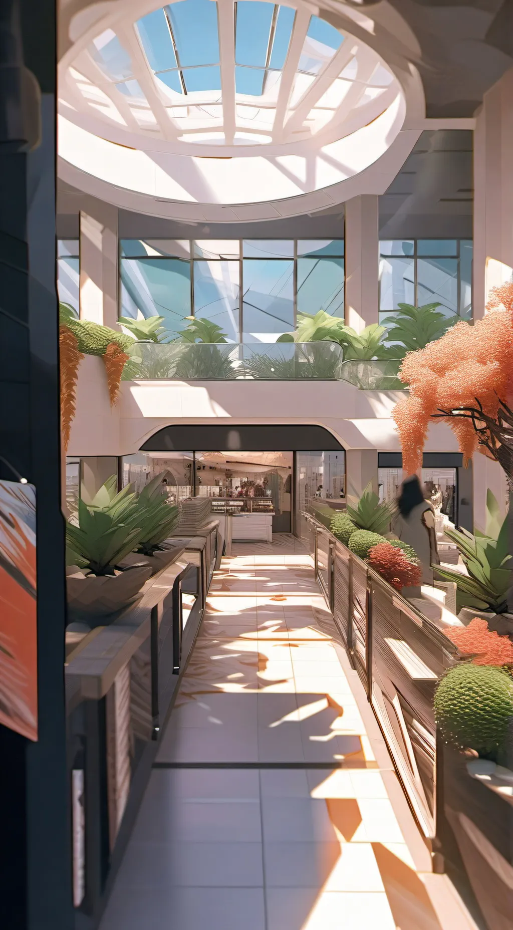ai character: JJK Mall background