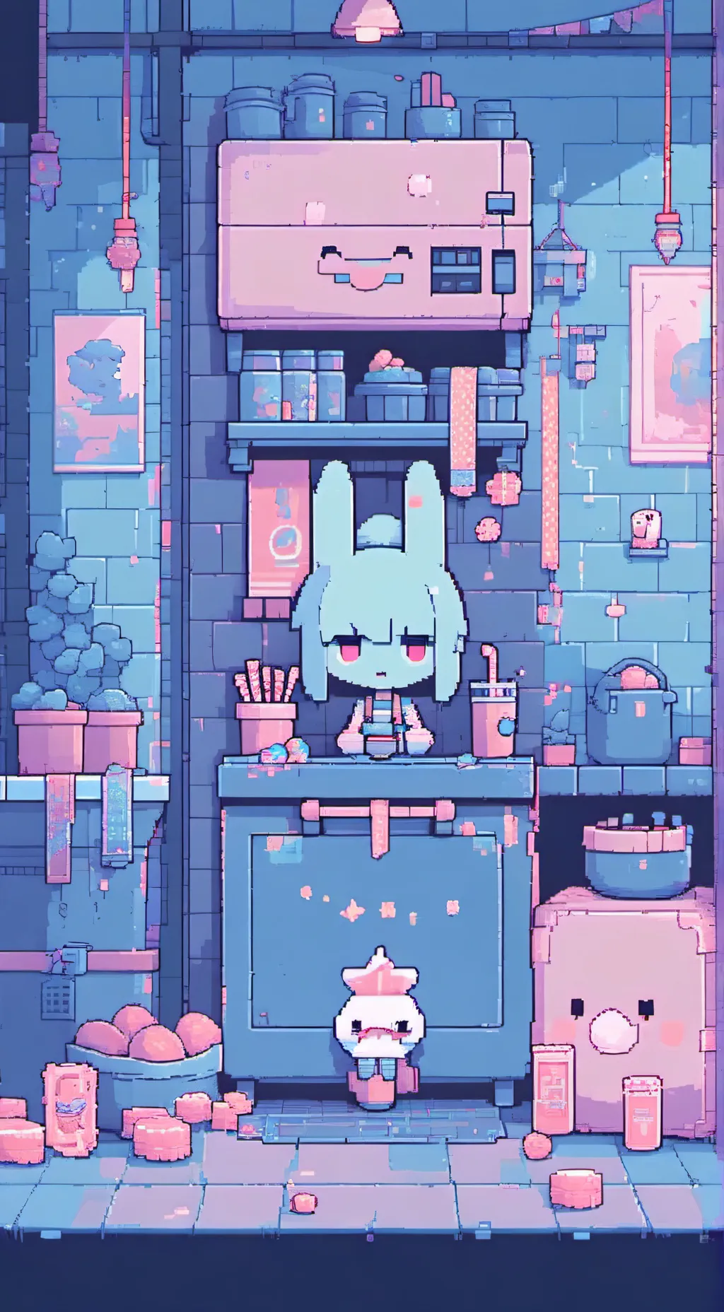 ai character: Candy's land!  background