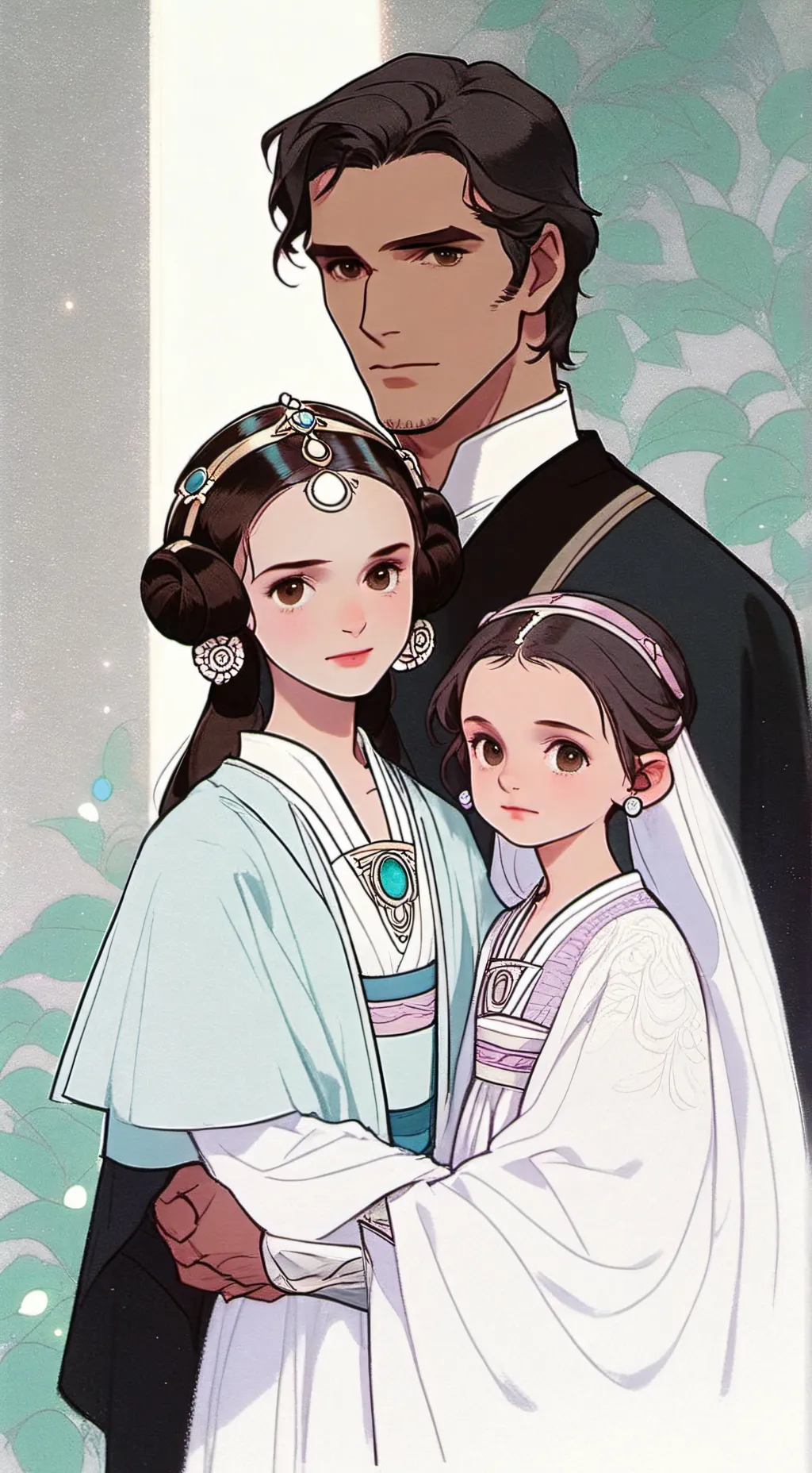 ai character: Anakin padme zoie background