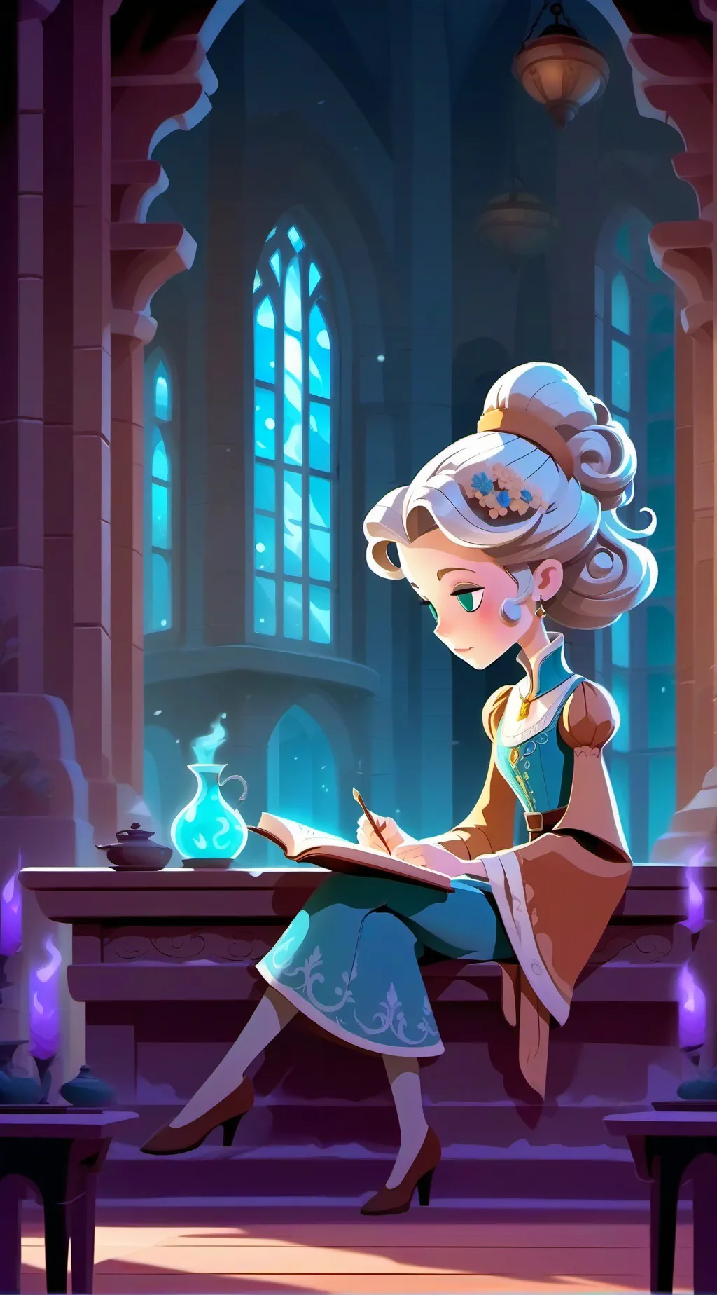 ai character: JKT48 School background