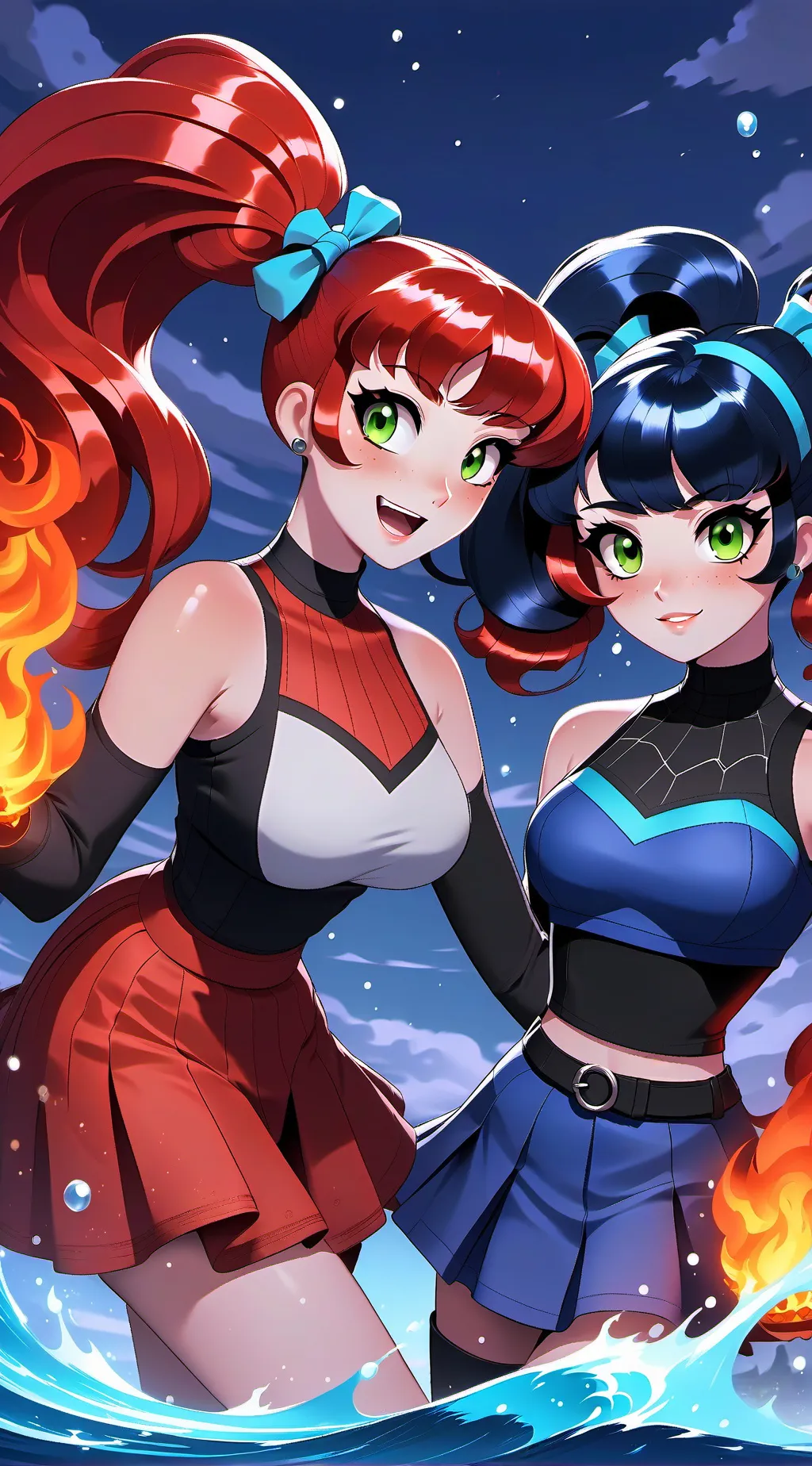 ai character: Ashley and Sally background