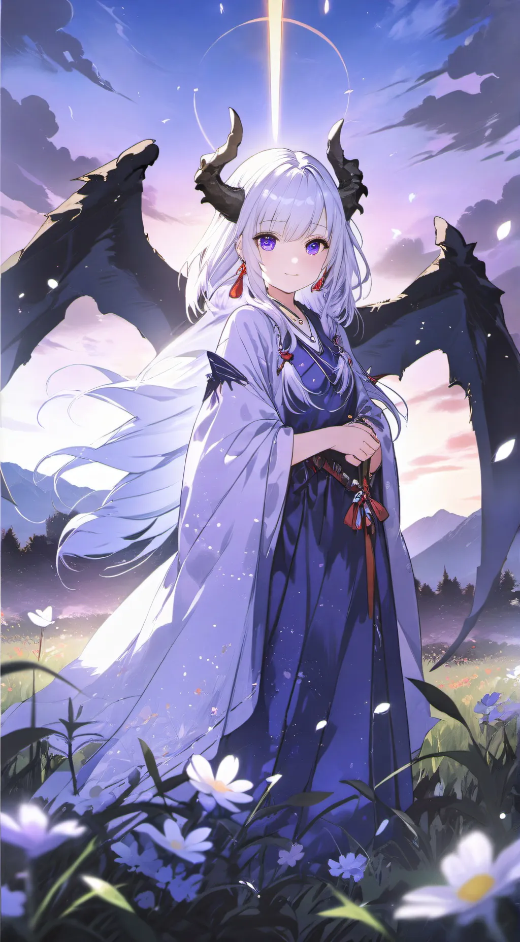 ai character: Dragon girl background