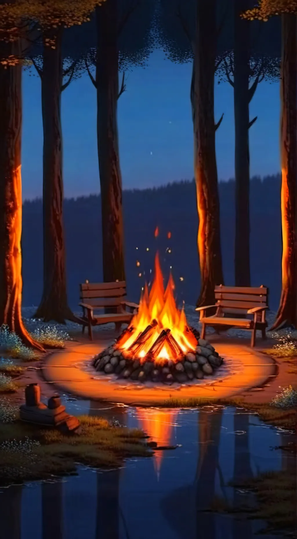 ai character: DS camping background
