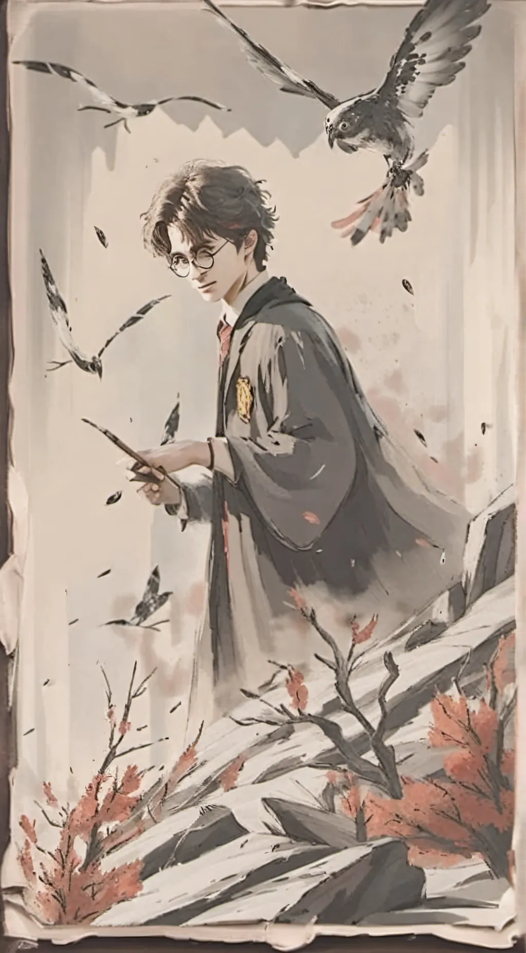ai character: harry potter  background