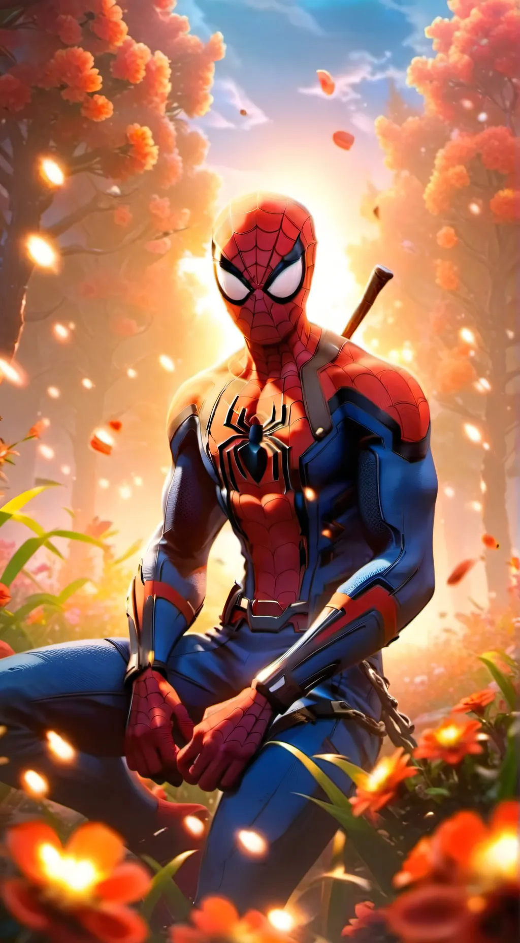 ai character: Spiderman background