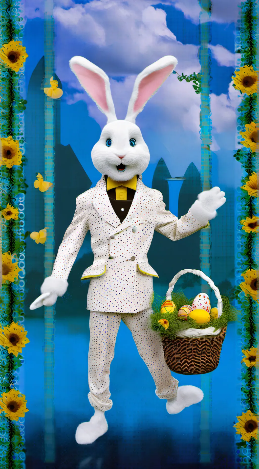 ai character: EasterBunny background