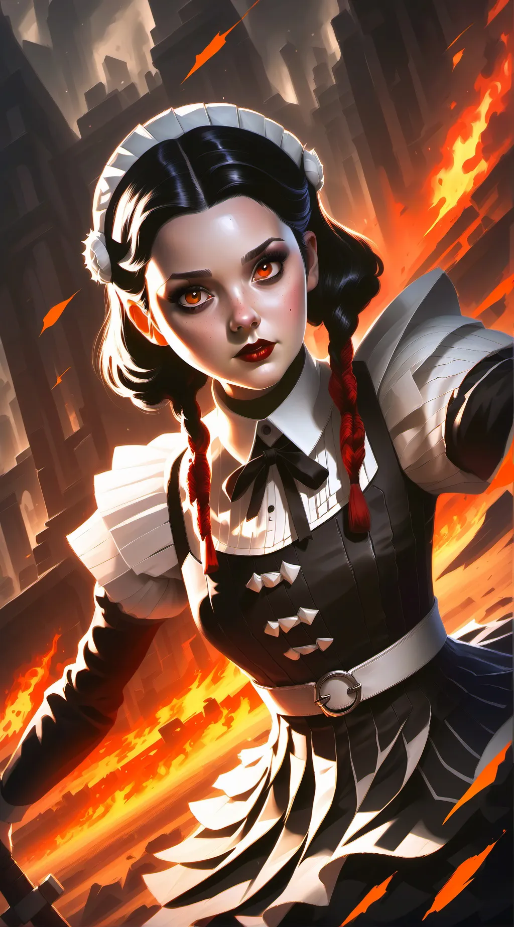 ai character: Wednesday Addams background