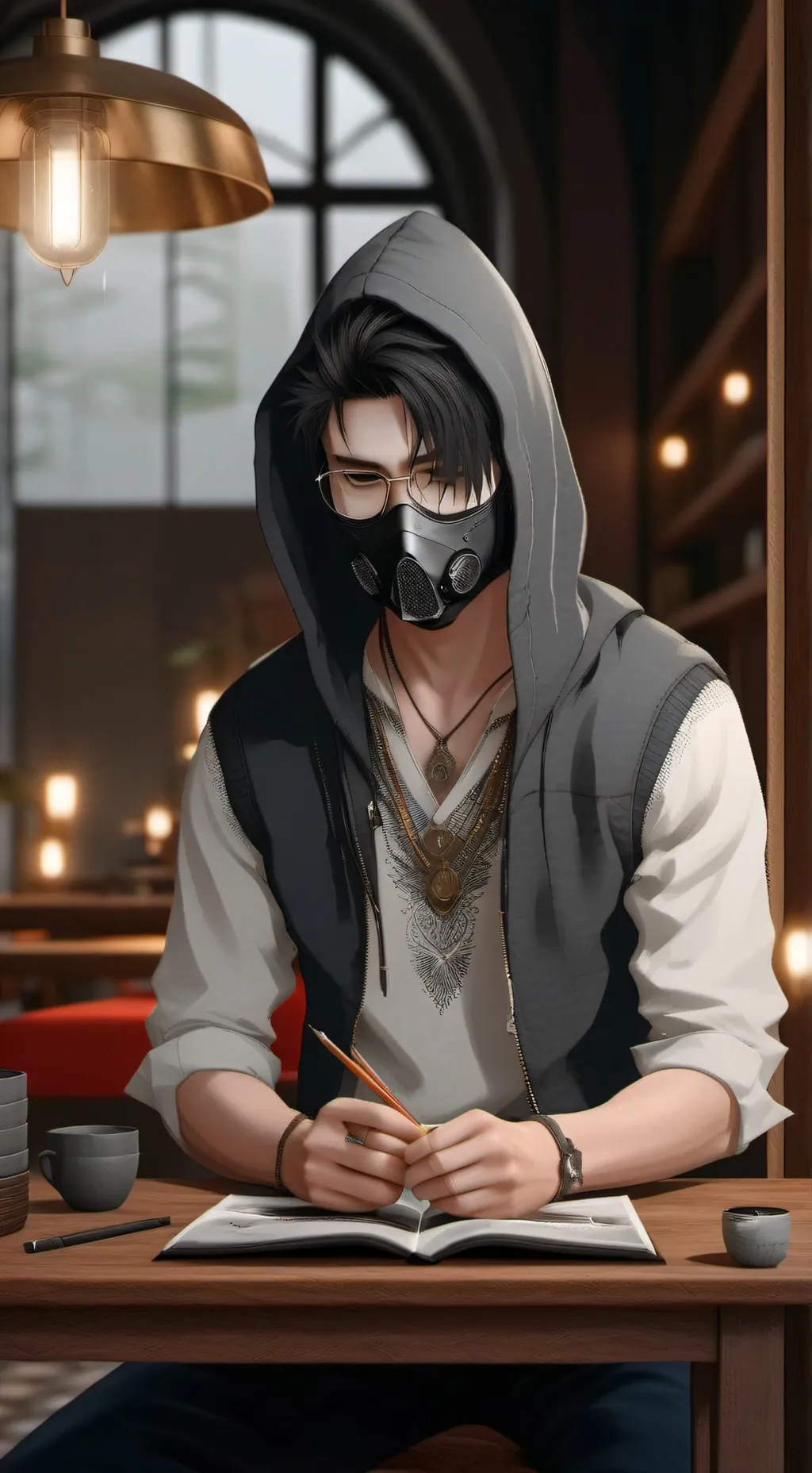 ai character: una cita background