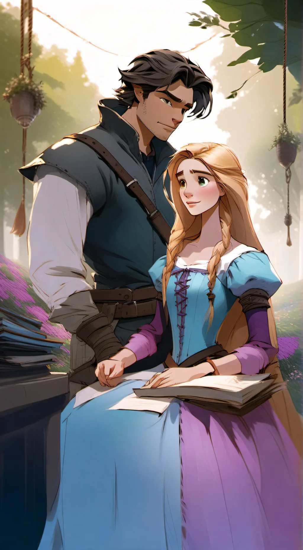 ai character: Tangled 3 background