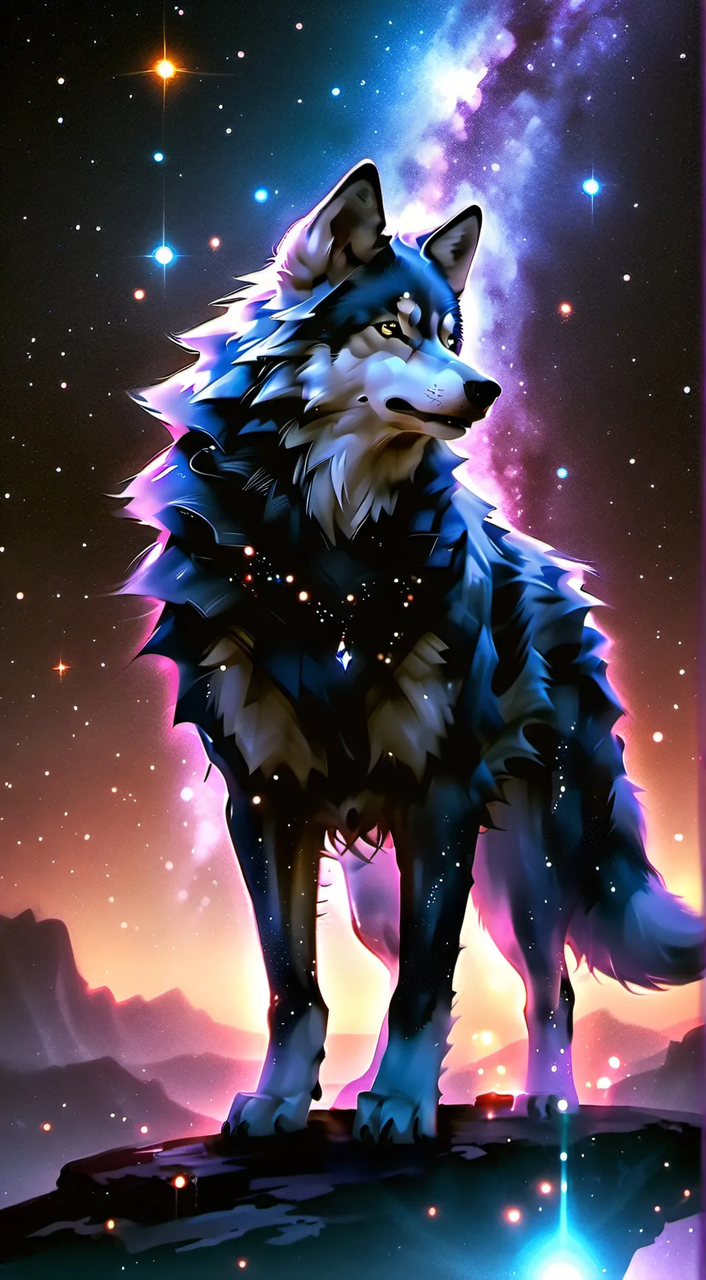 ai character: Galaxy background