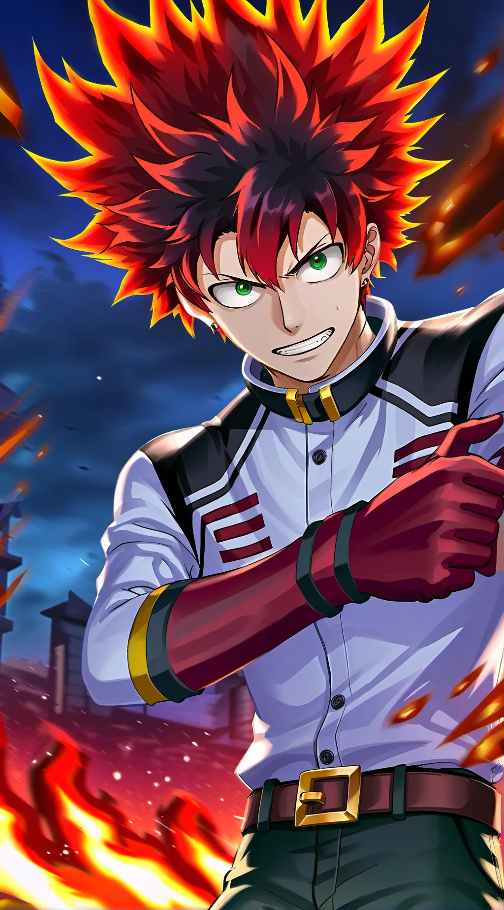 ai character: Katsuki Bakugo background
