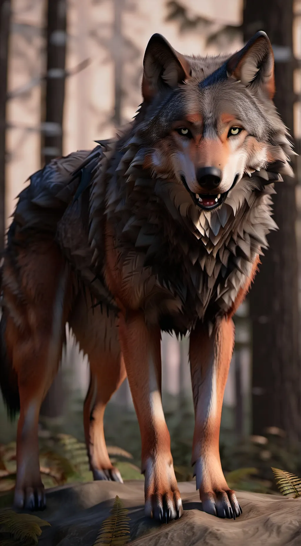 ai character: Pet wolf background