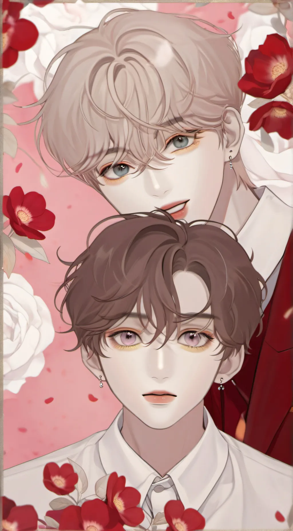 ai character: Félix y Hyunjin background