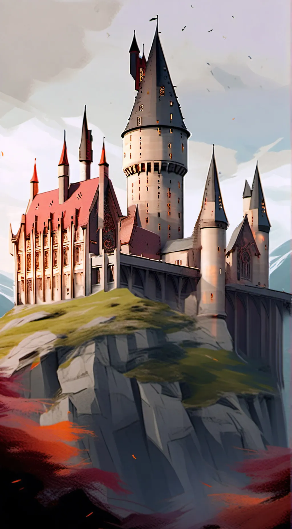 ai character: hogwarts  fight background