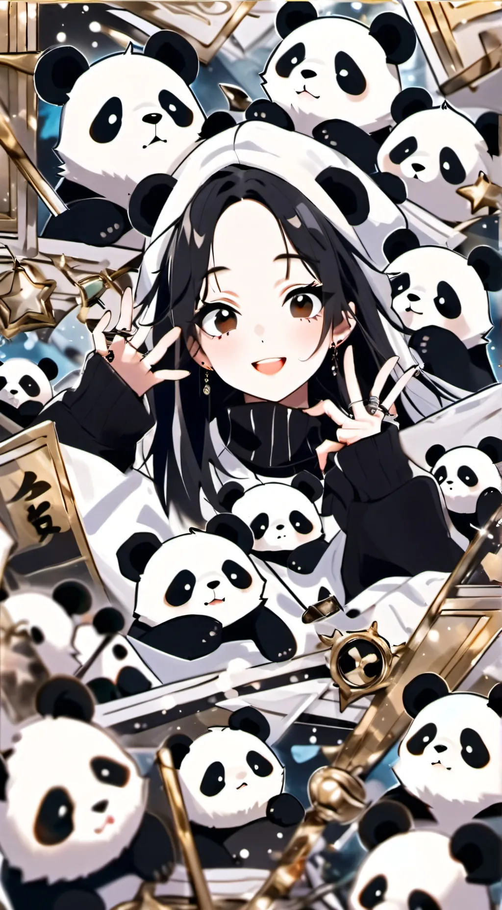 ai character: PandaMonium background