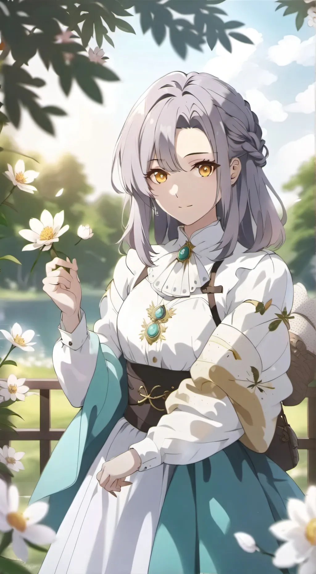 ai character: rose background