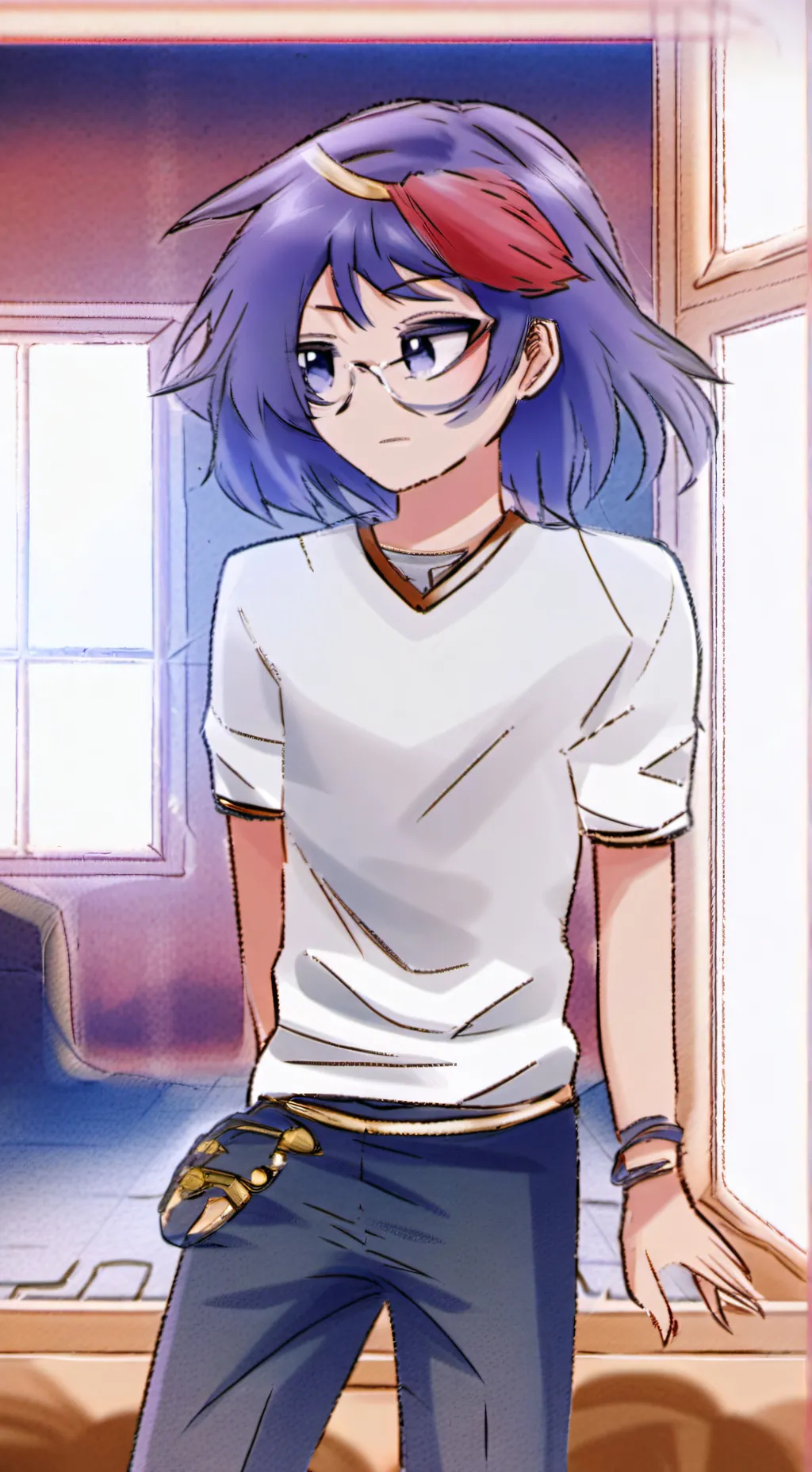ai character: ƆΛTΛ background