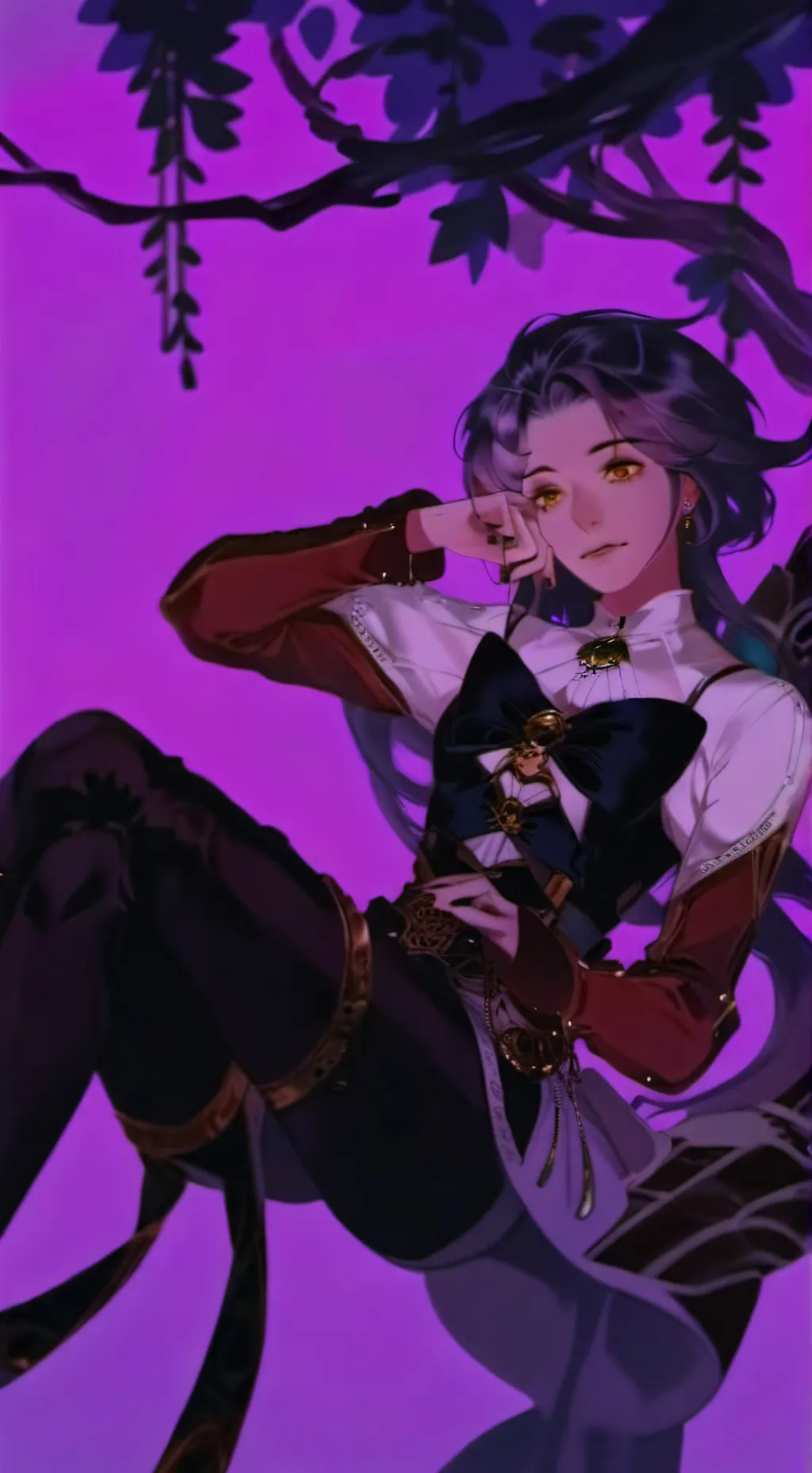 ai character: idk I'm bored  :)  background