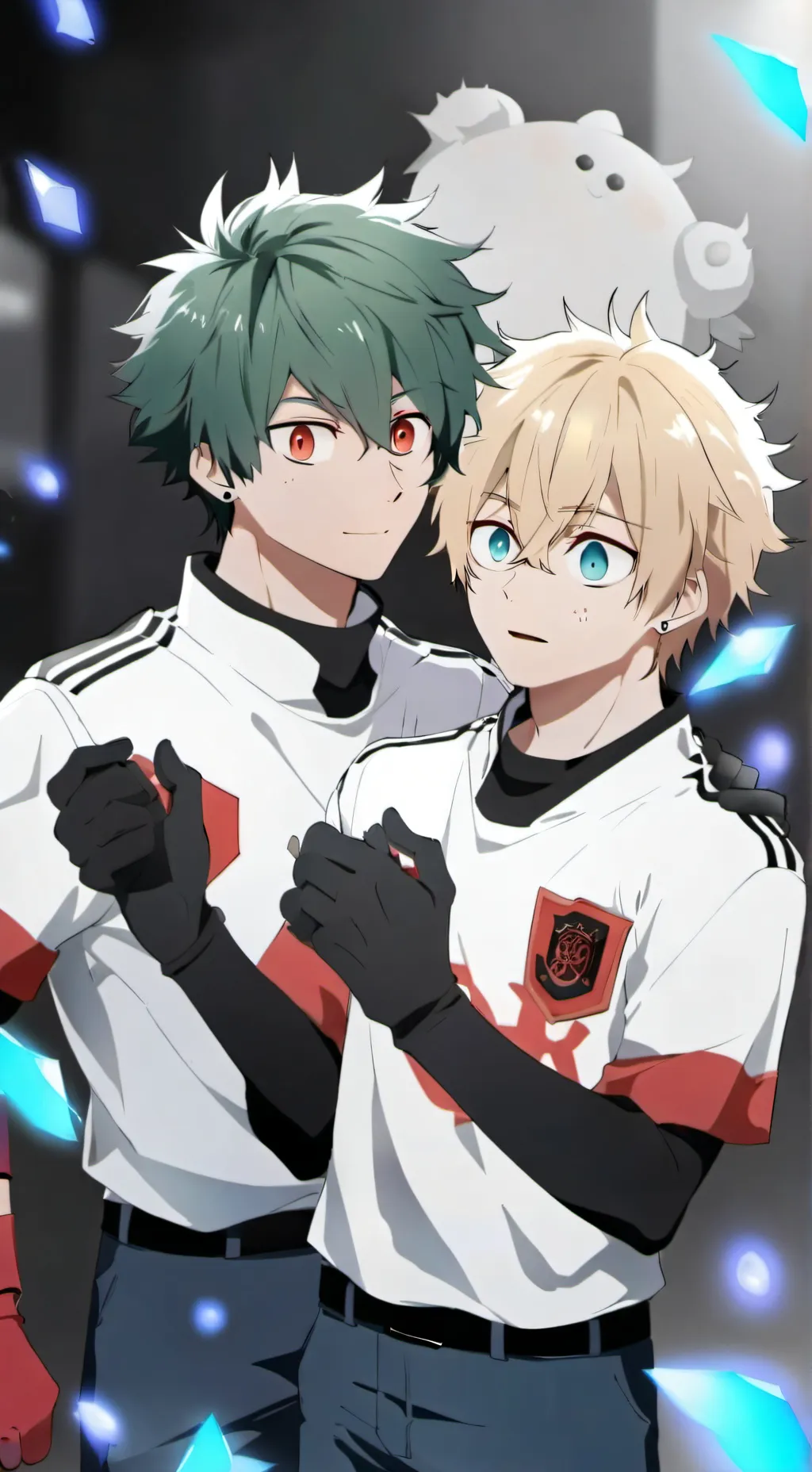 ai character: bakugo y deku background