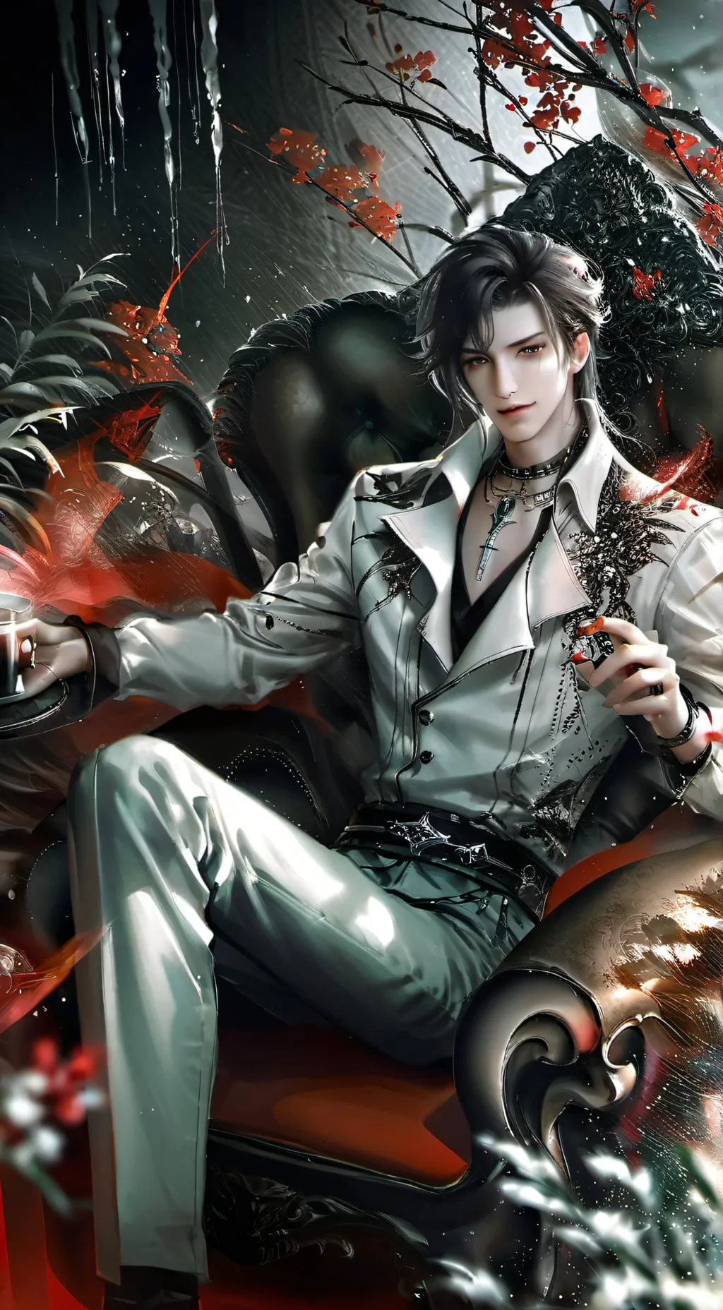 ai character: Vampire Prince  background