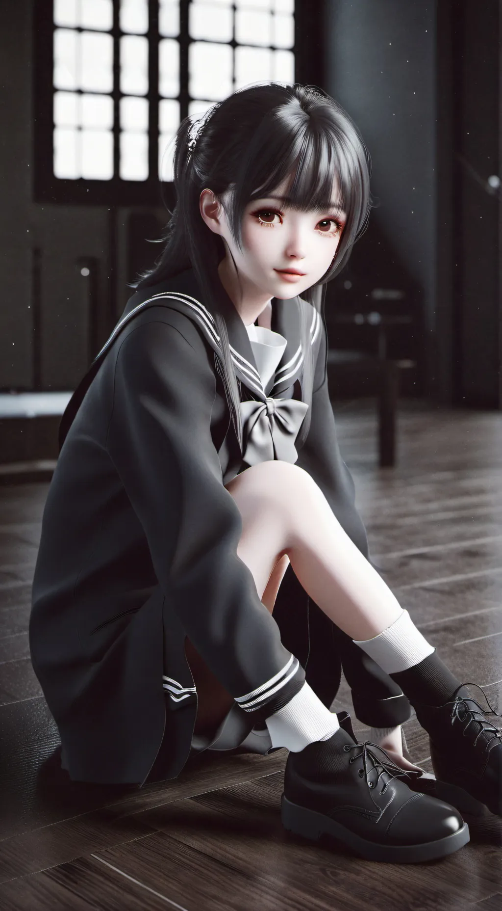 ai character: School Uniform background