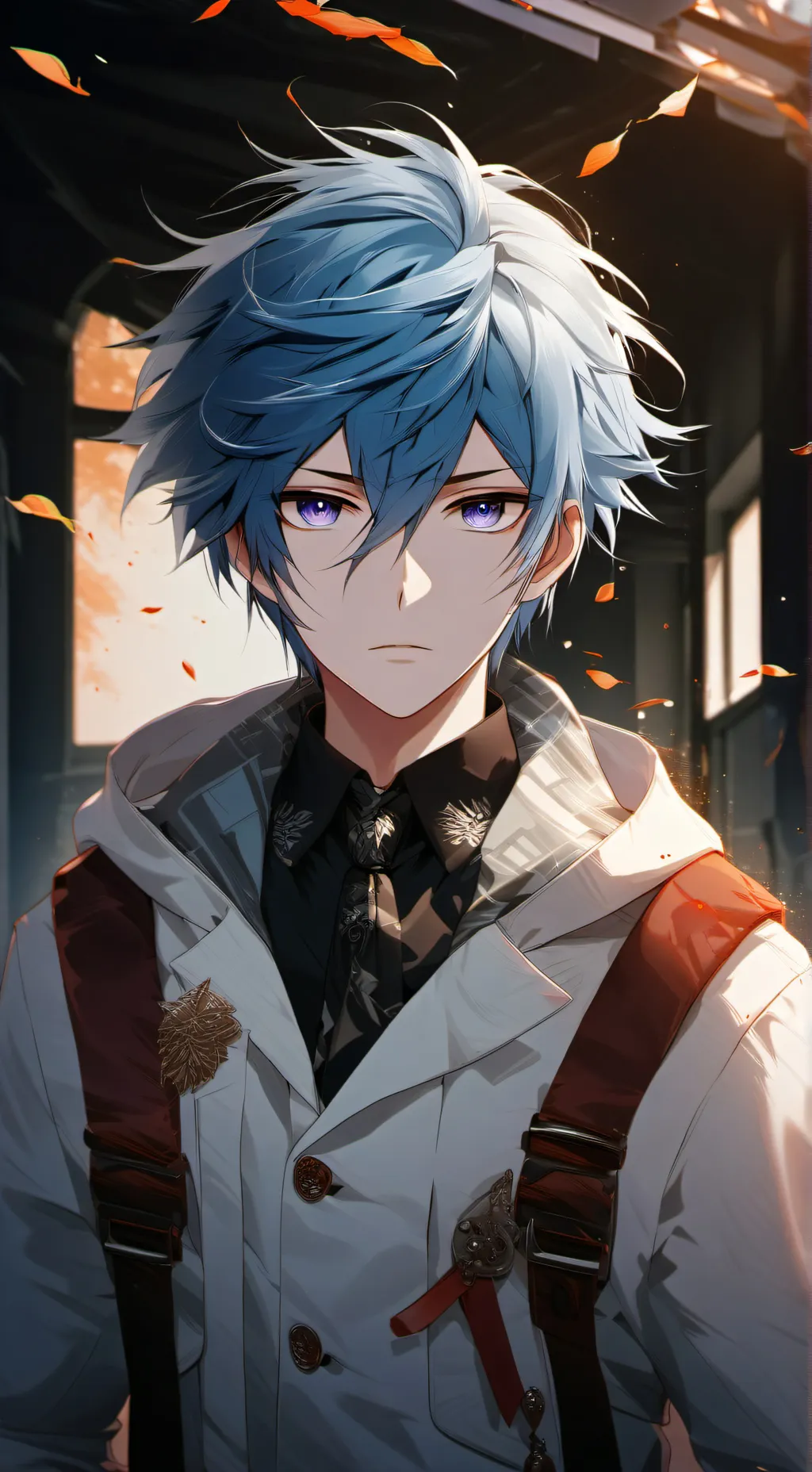ai character: Navy (Blue) background