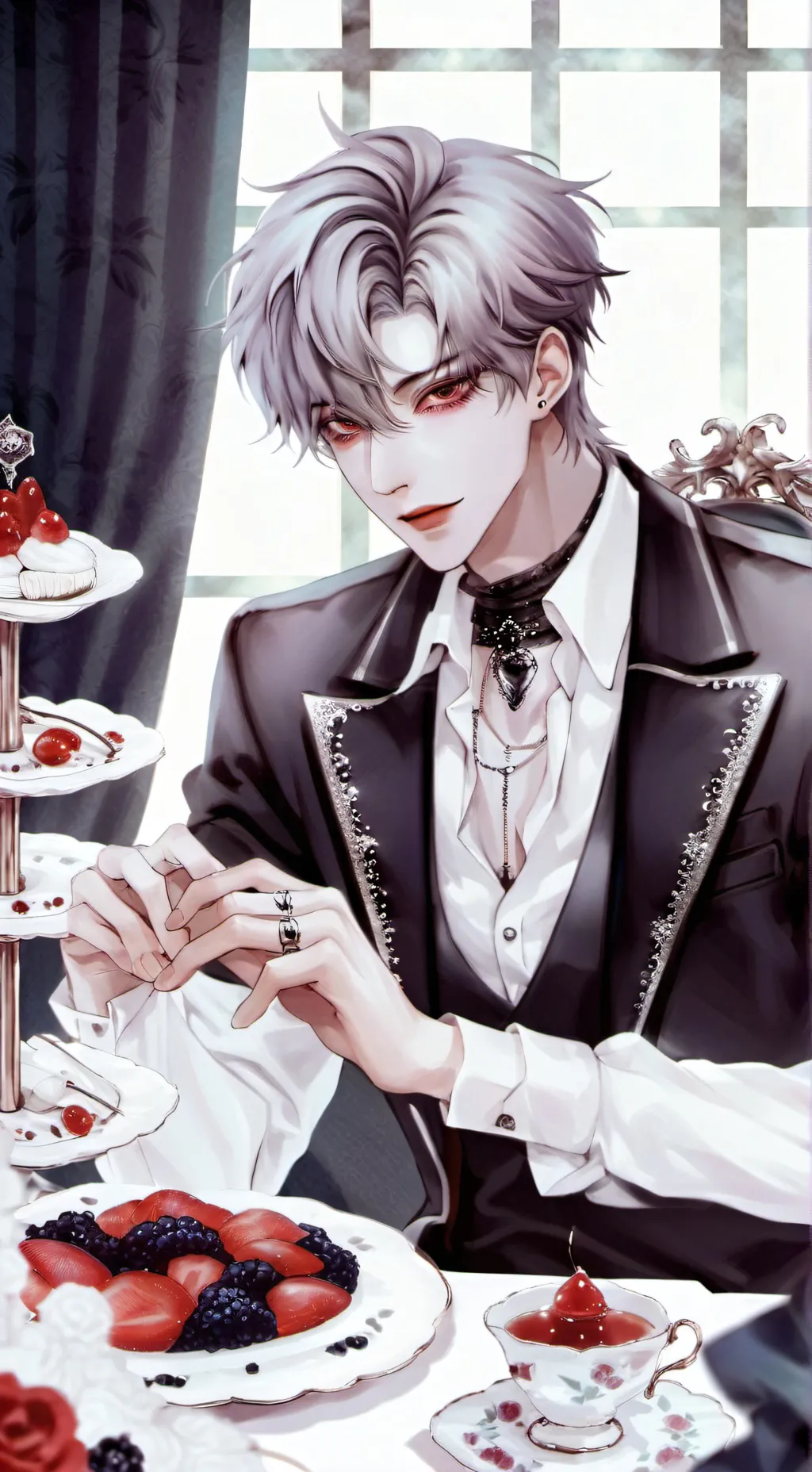 ai character: Vampire Boyfriend, Blood bunny background