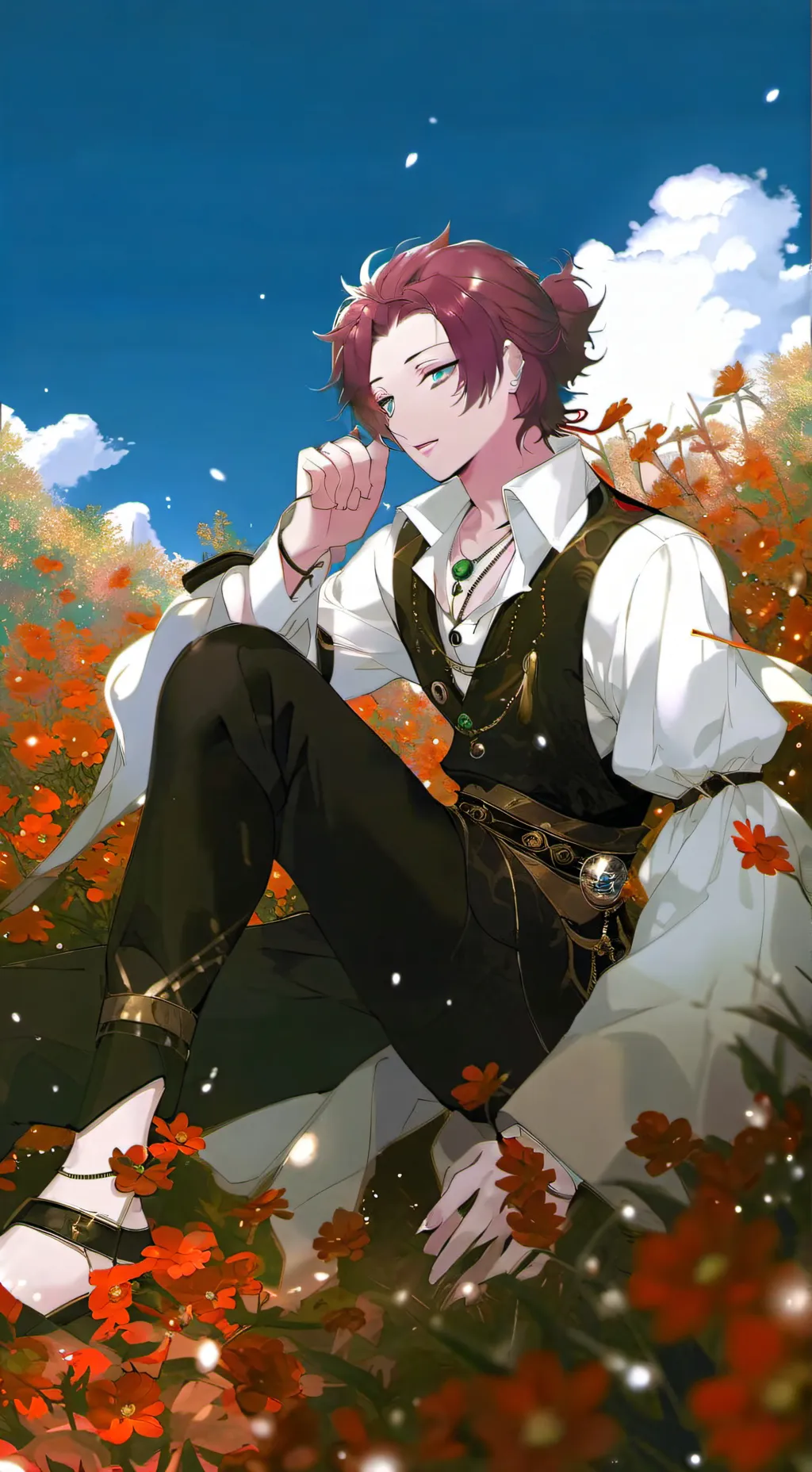 ai character: sae x shidou  background