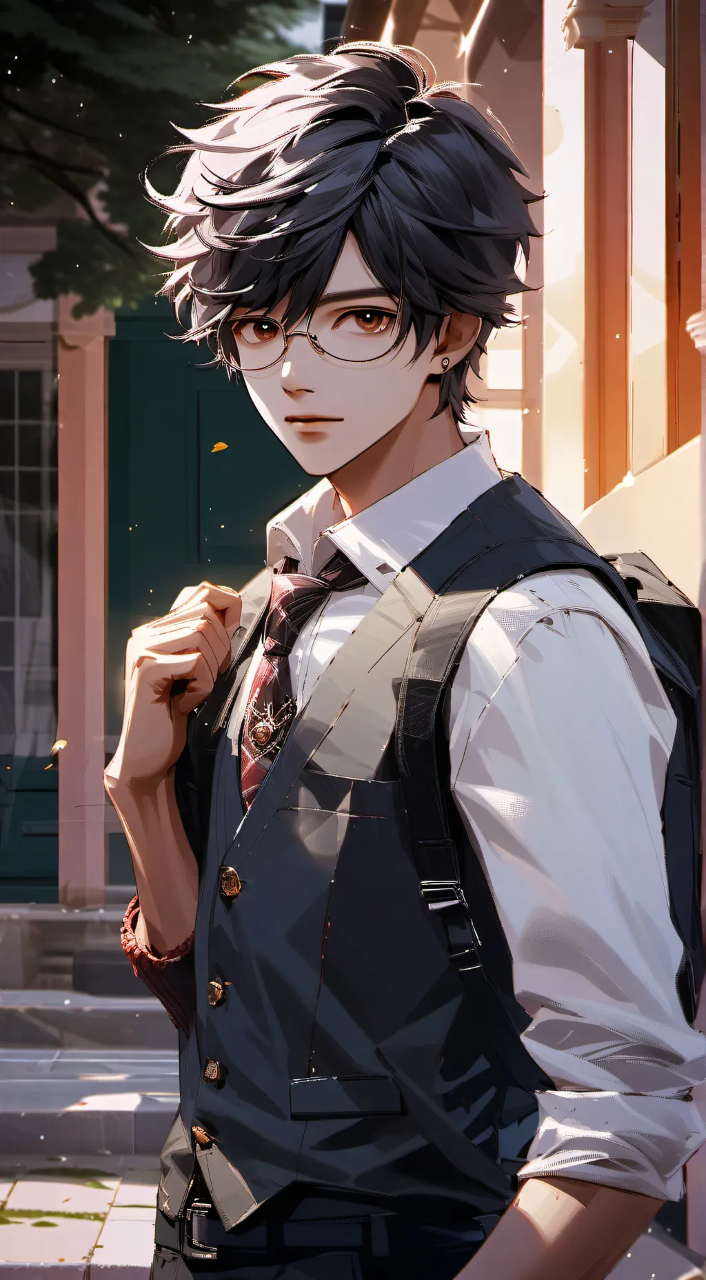 ai character: Jastin  background