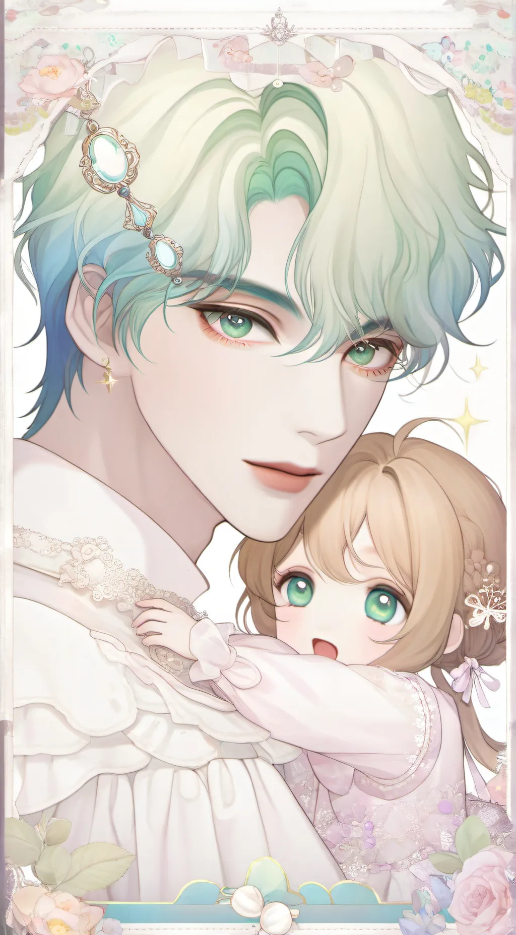 ai character: James et Annaelle  background