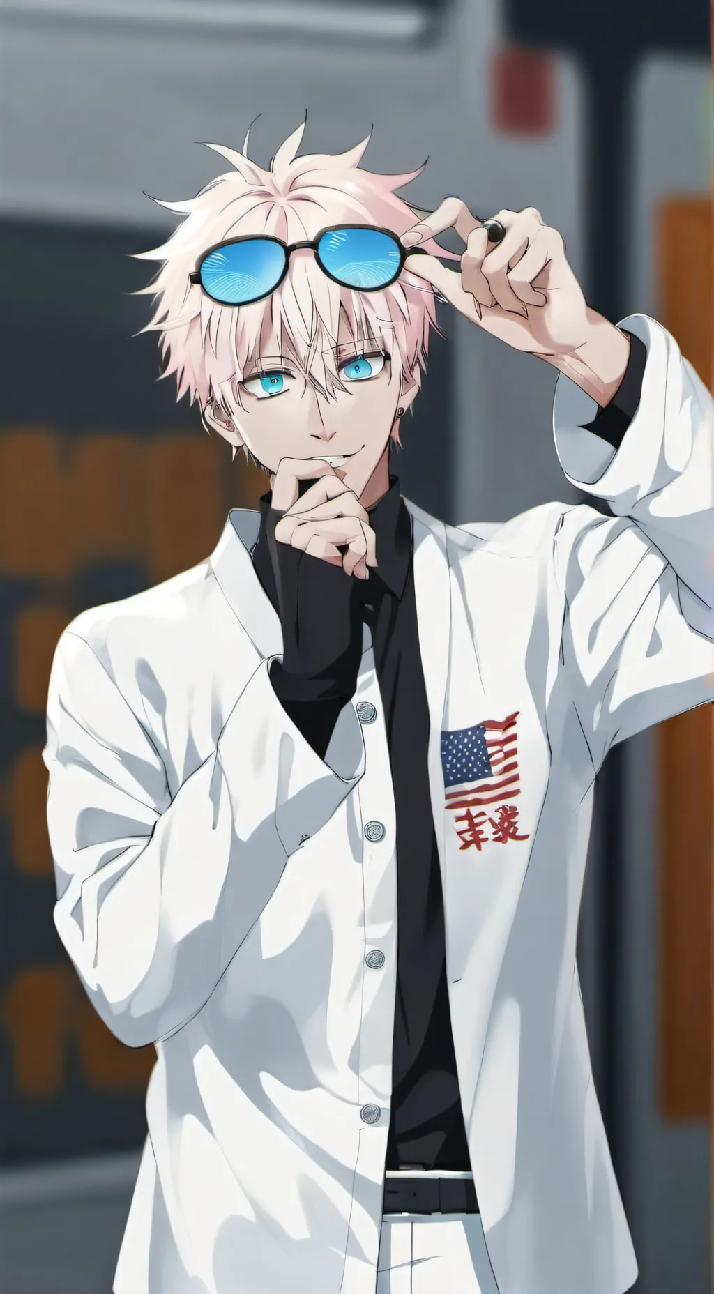 ai character: satoru gojo background