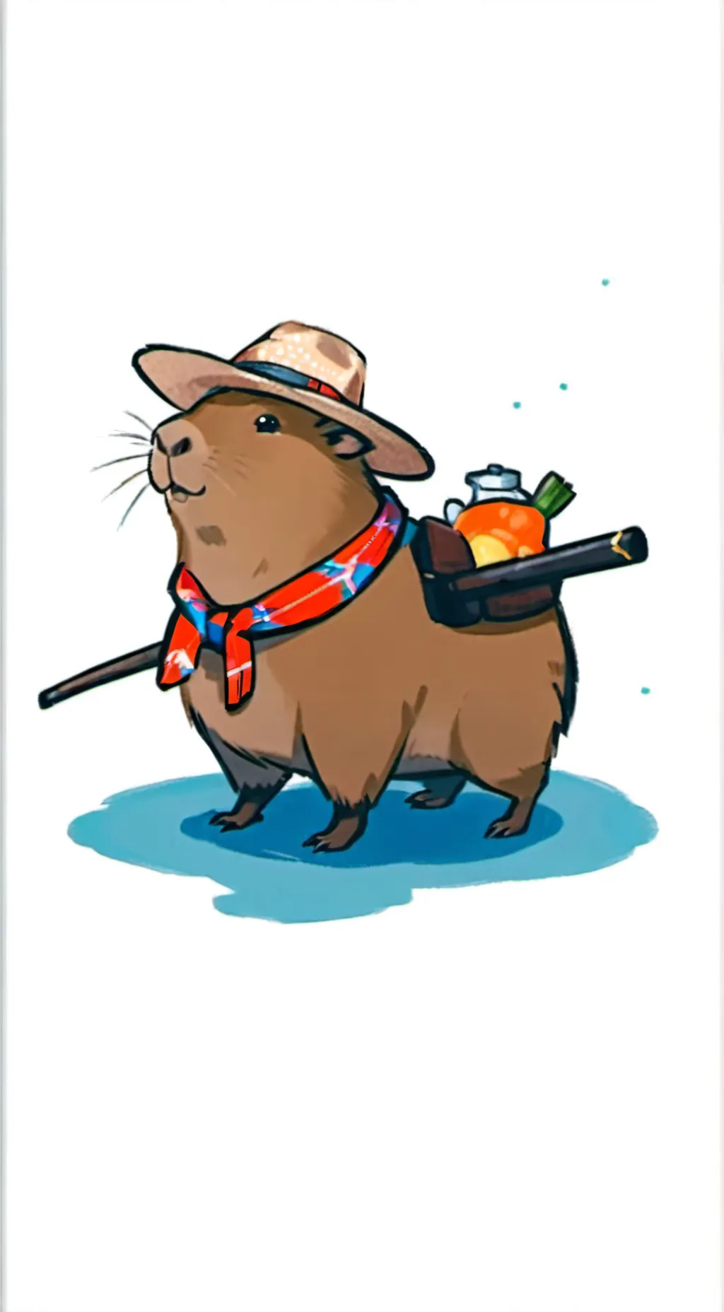 ai character: cowboy capybara background