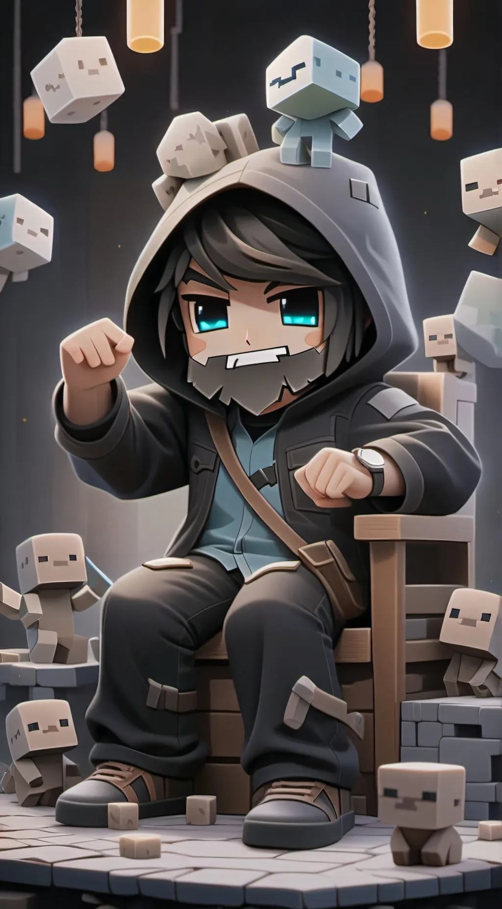 ai character: Squared Media background